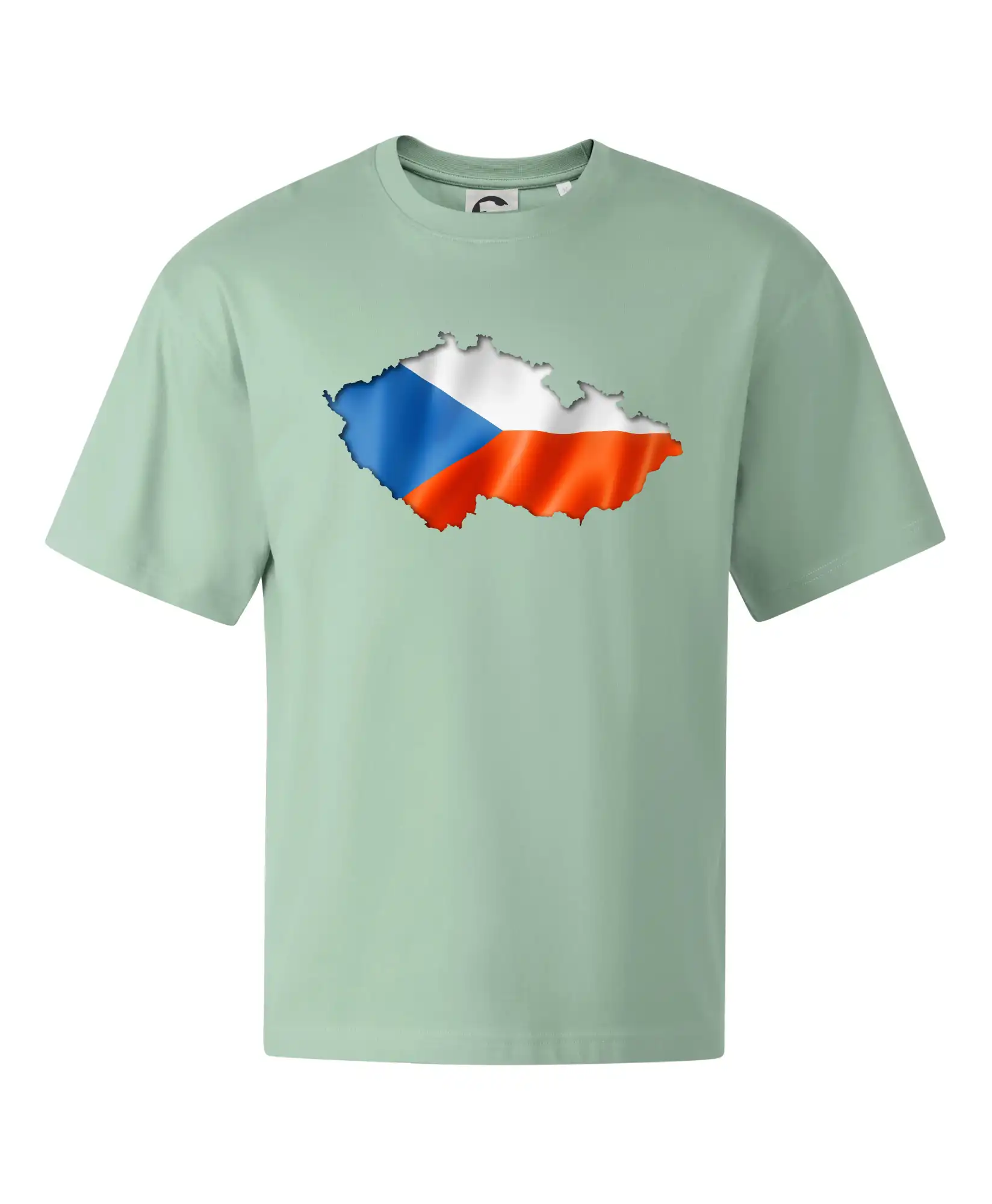 Česká vlajka v obrysu republiky