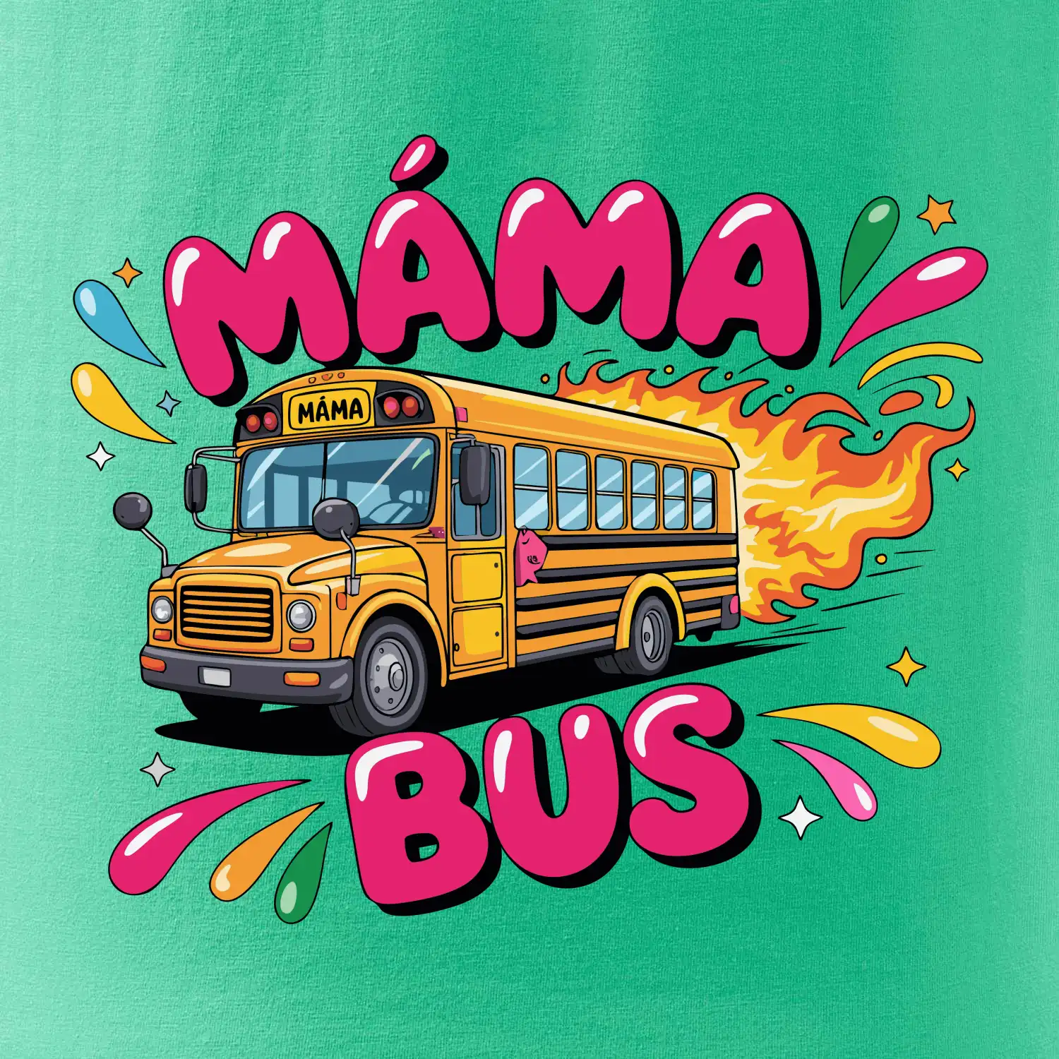 Máma bus - žlutý autobus