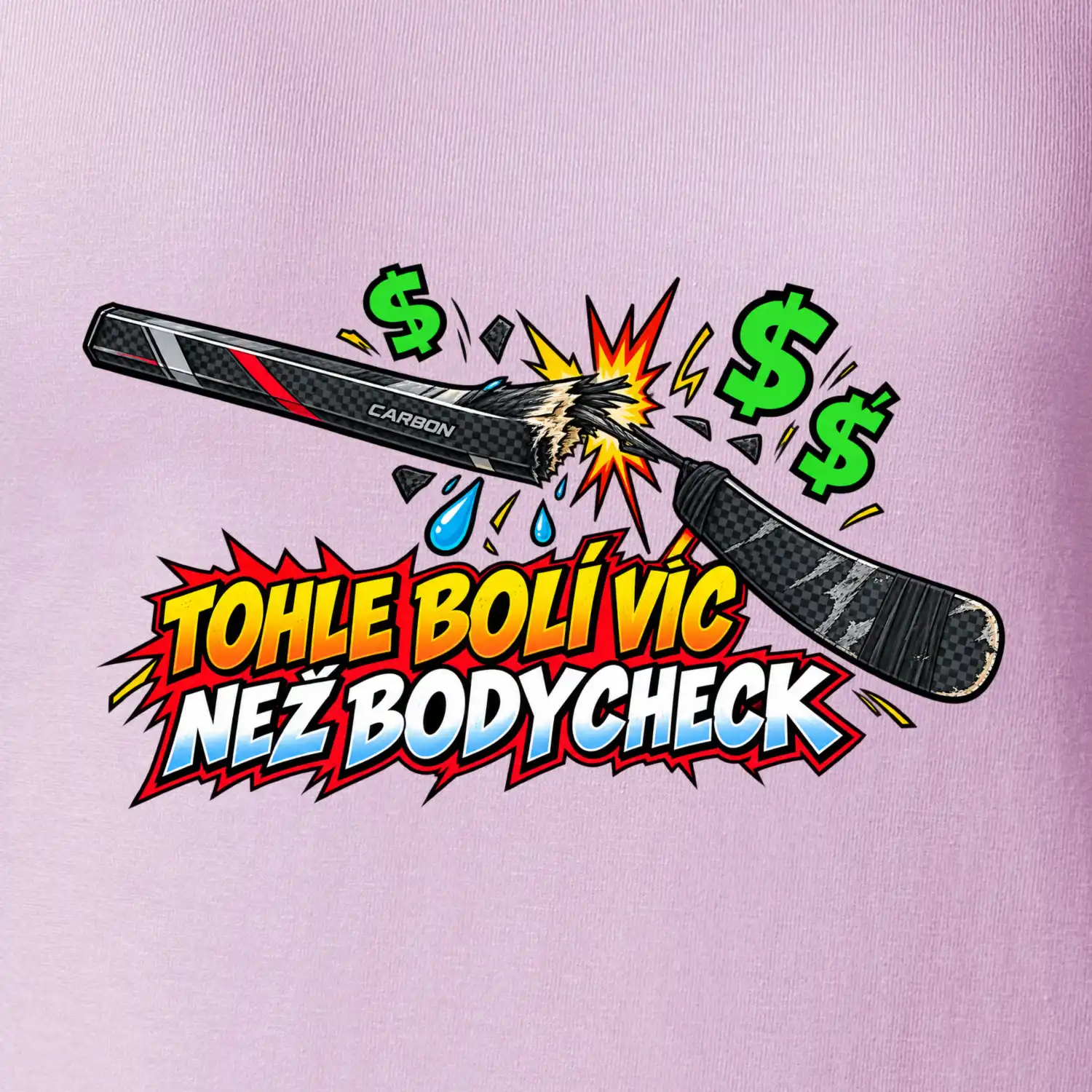 Zlomená hokejka bolí víc než bodycheck