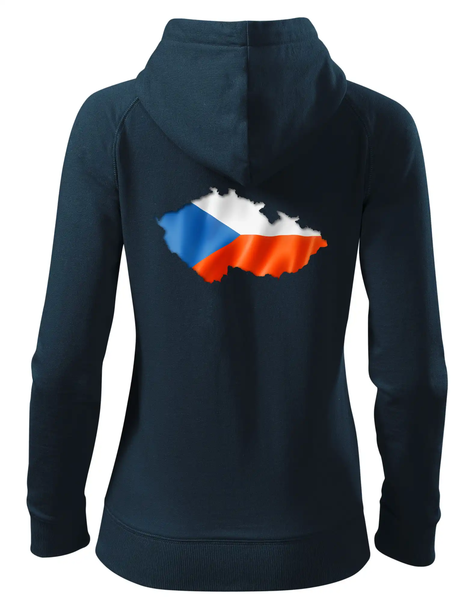 Česká vlajka v obrysu republiky