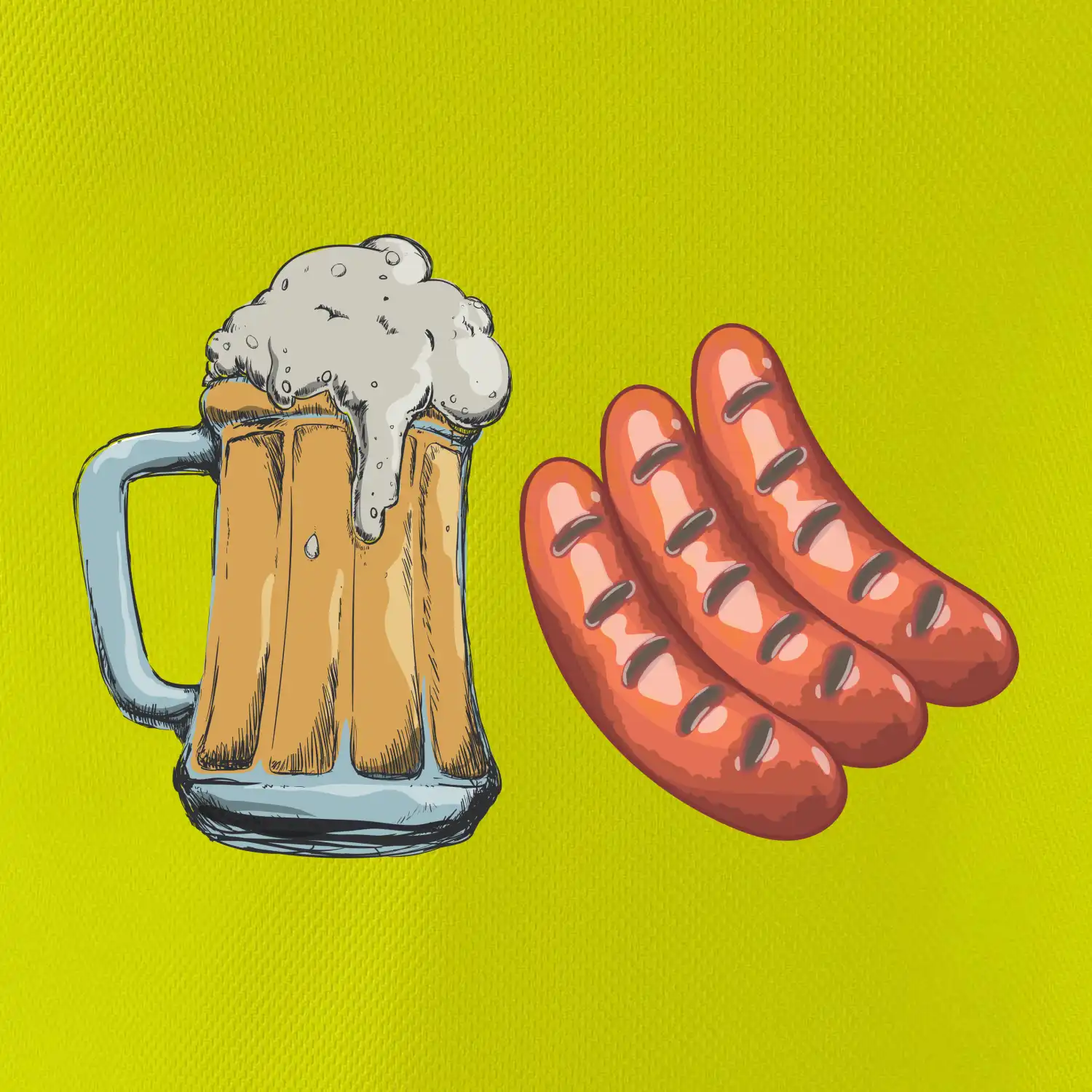 Pivo a klobása