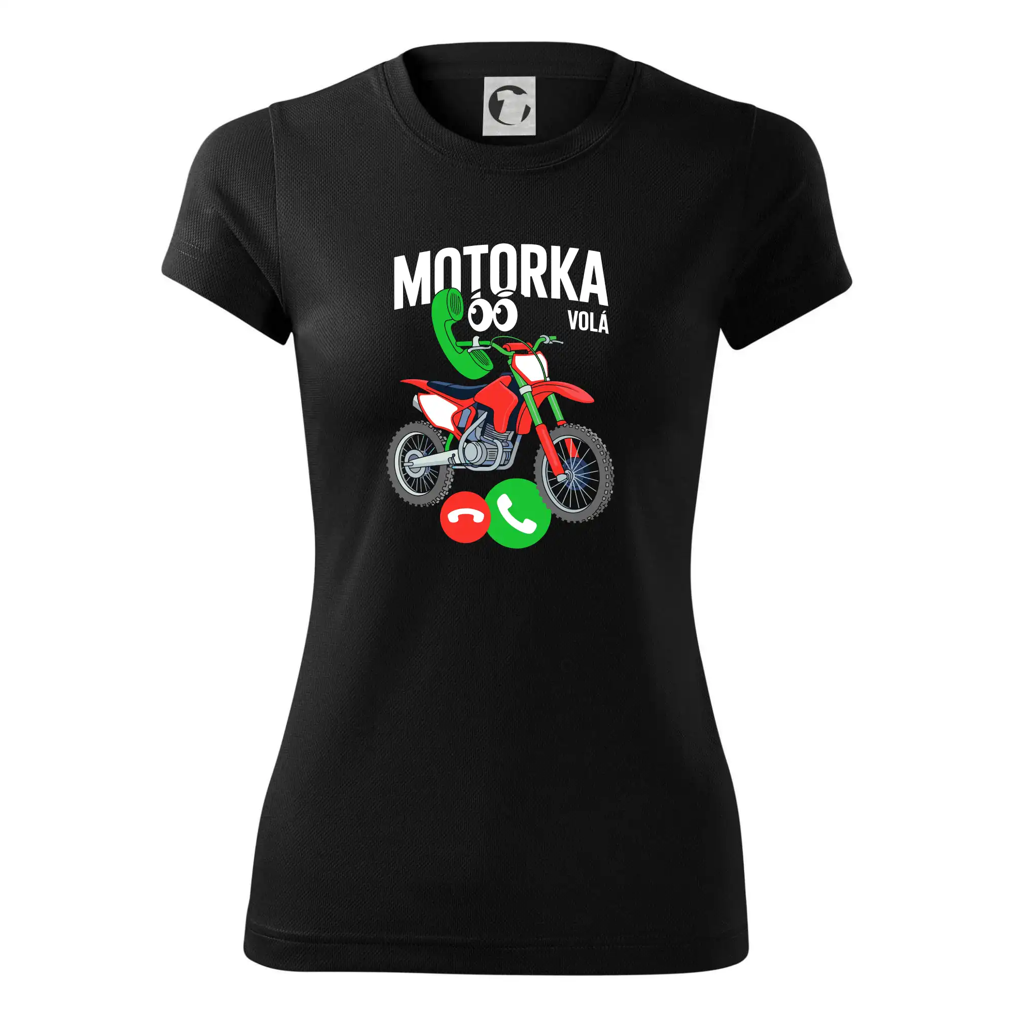 Karikatura motorka cross volá