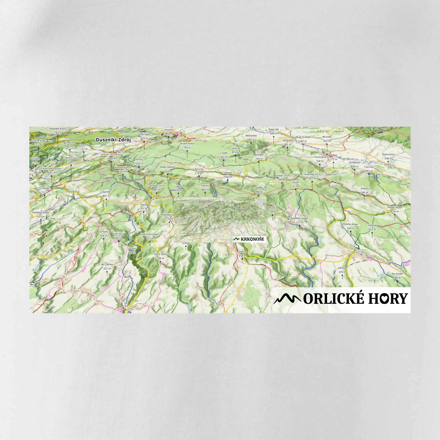 Hrnek - Orlické hory mapa Hrnek - Orlické hory mapa