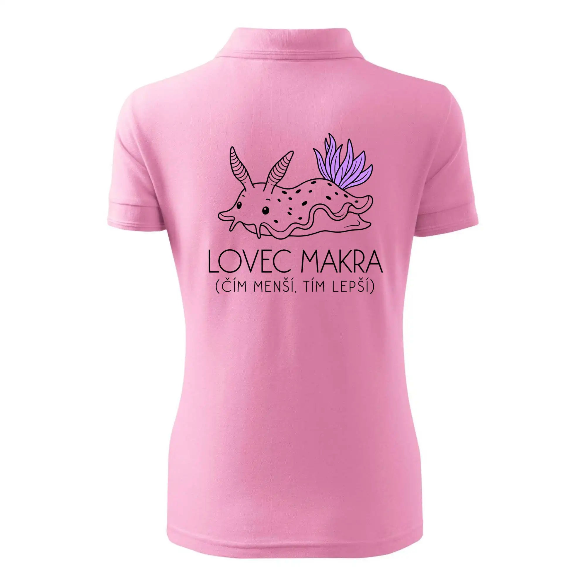 Lovec makra nahožábrý mořský plž s fialovými žábrami