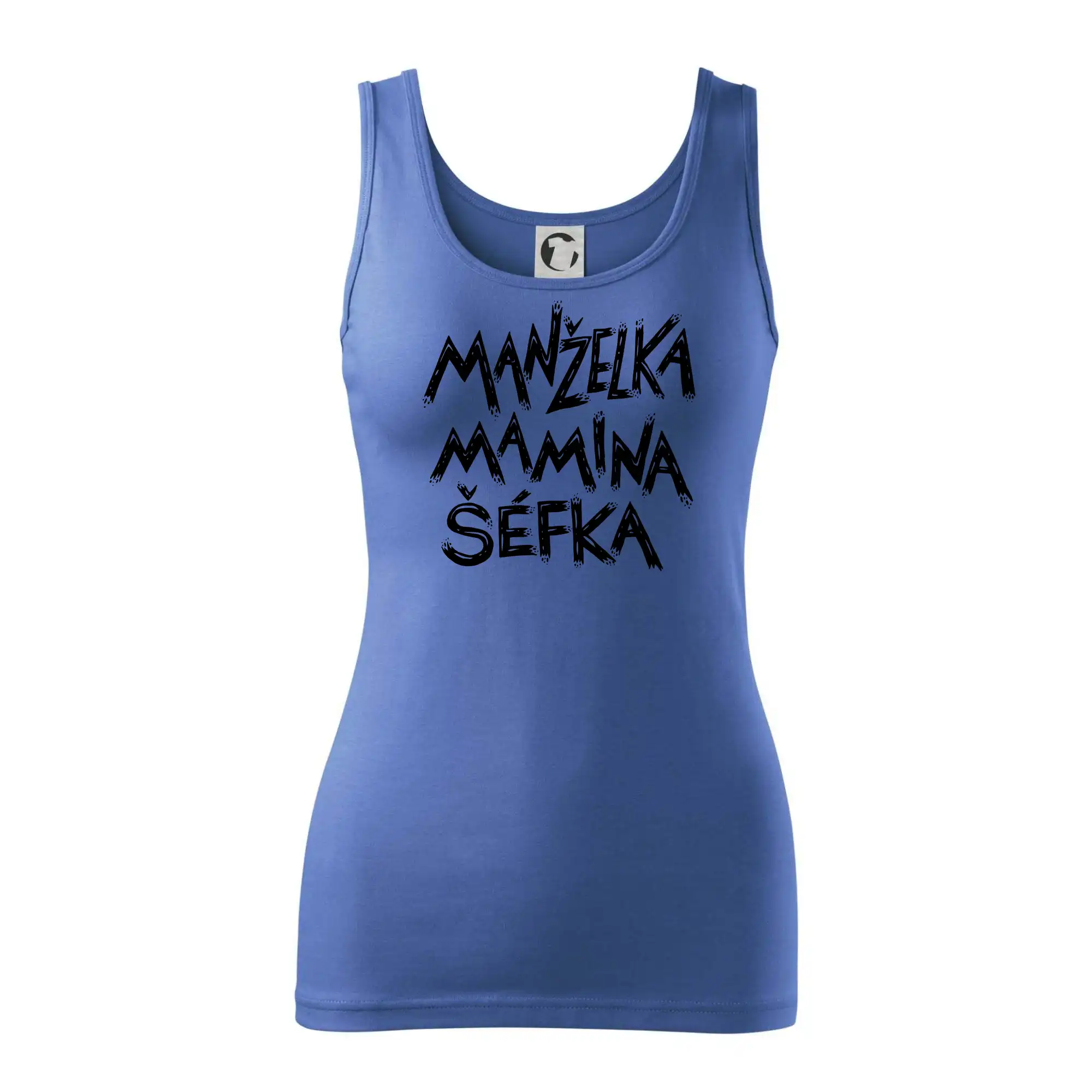 Manželka mamina šéfka - nápis štětkou (Pecka design)