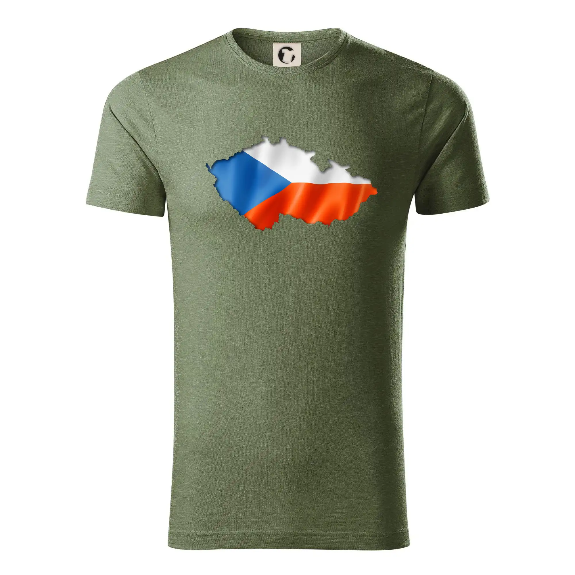 Česká vlajka v obrysu republiky