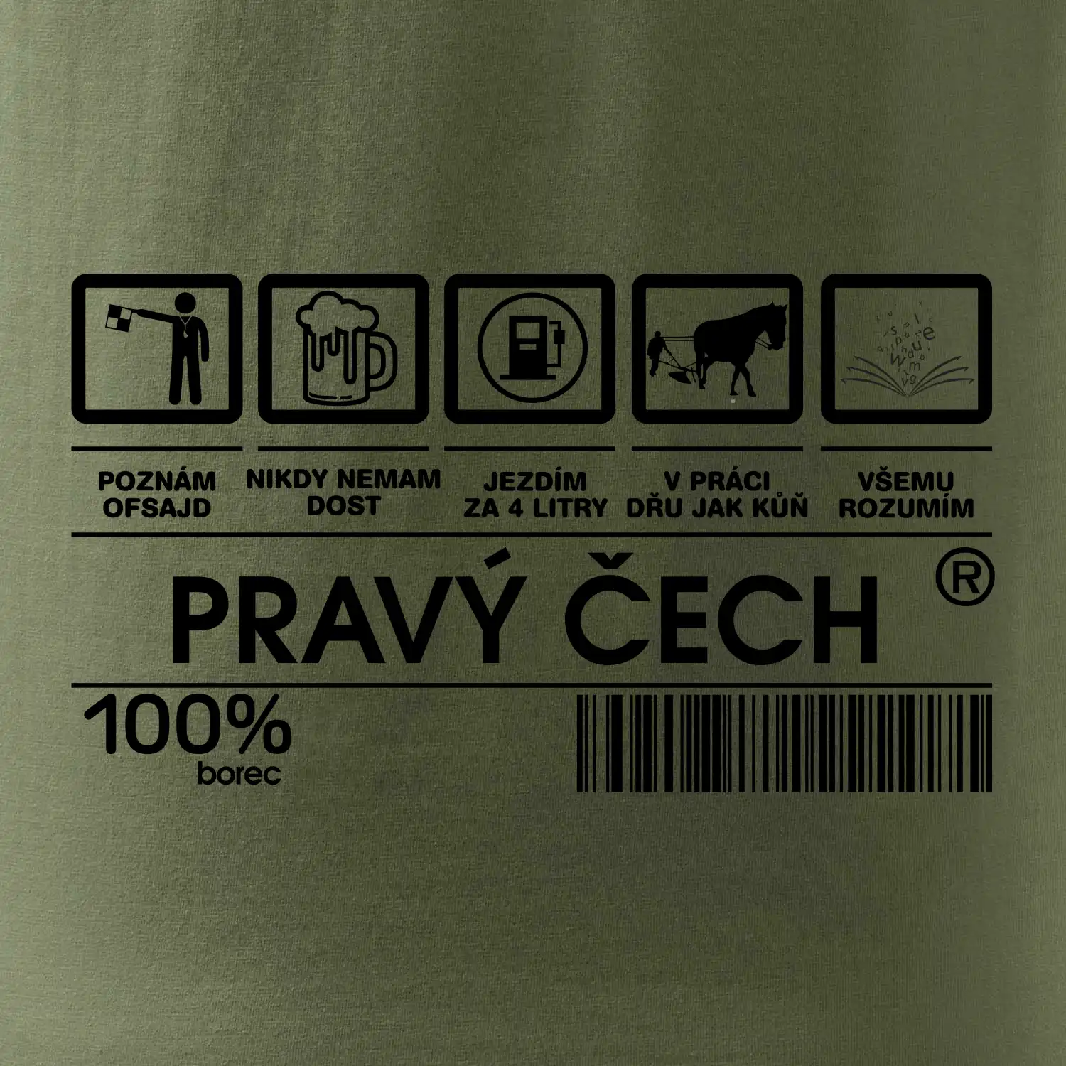 Čárový kód  - Pravý Čech