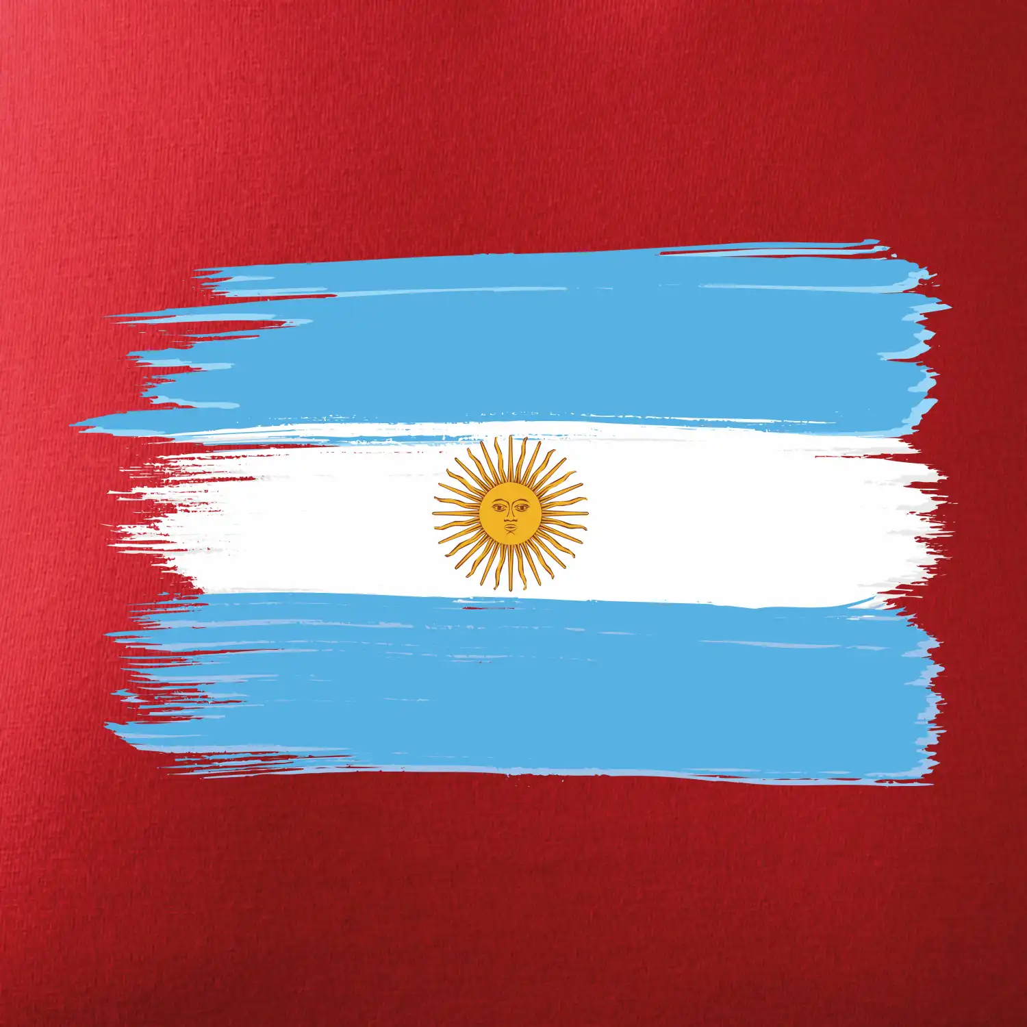 Argentina vlajka kreslená štětkou