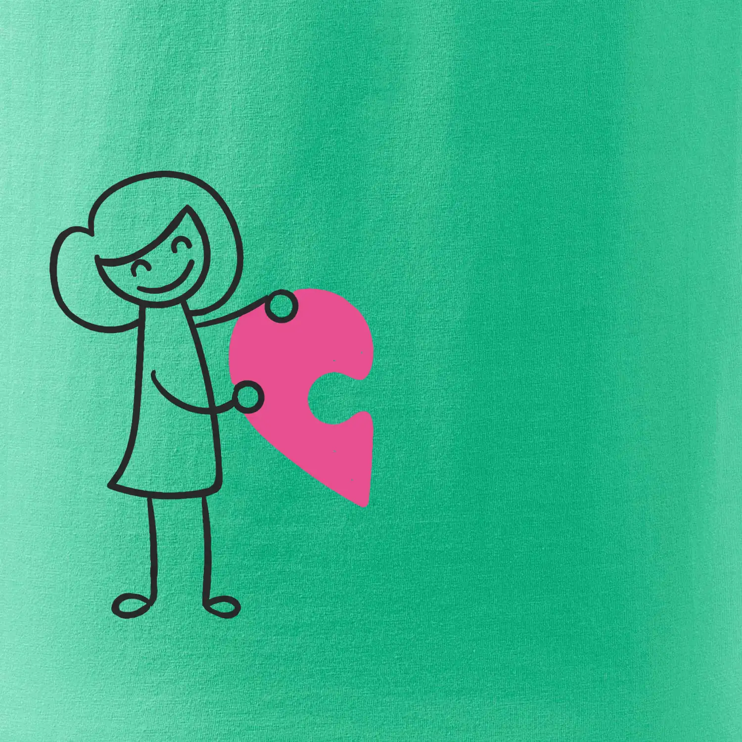 Párová trička puzzle postavička