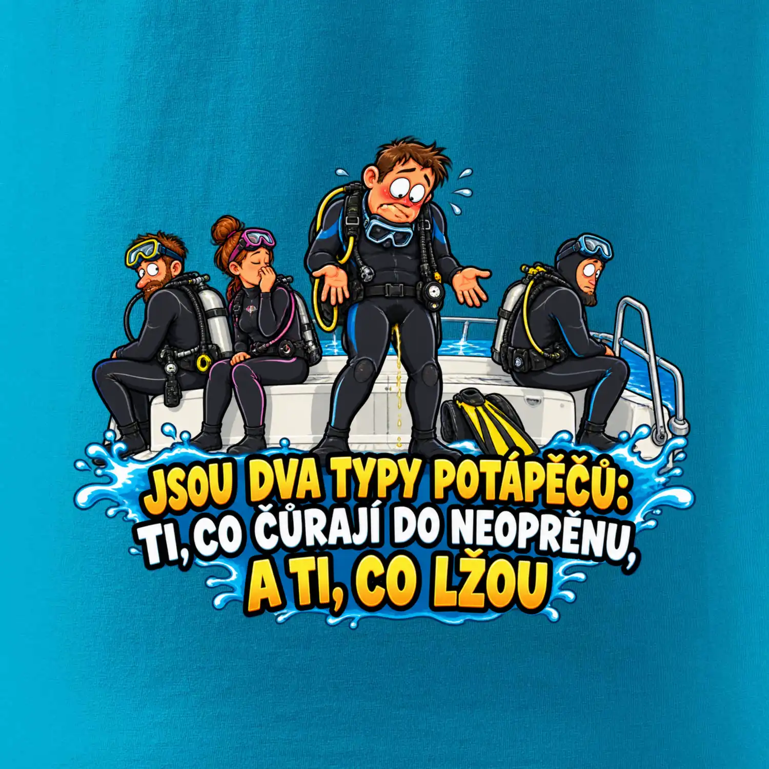 Dva typy potápěčů v neoprenu