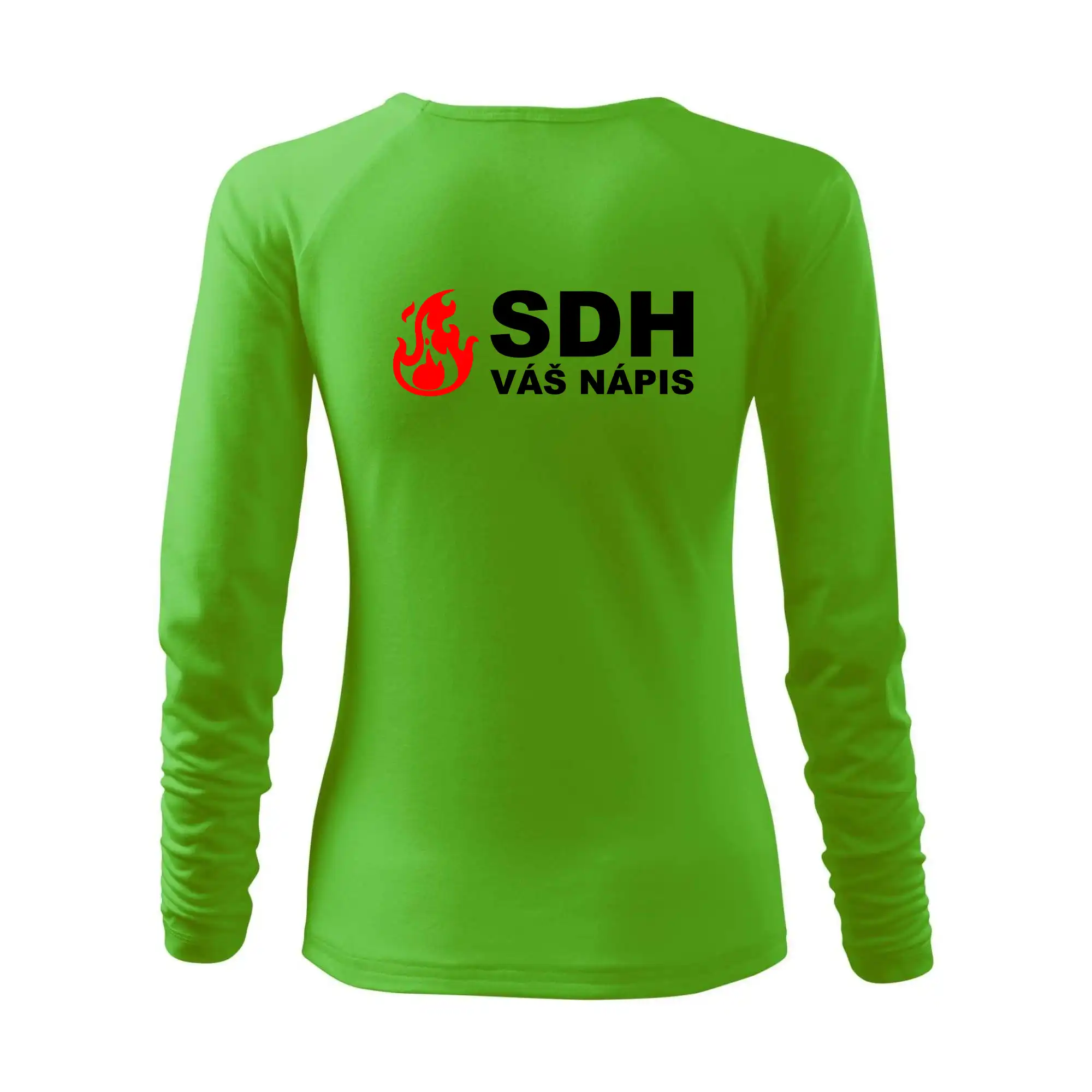 SDH nápis (oheň, název sboru - vlastní nápis)