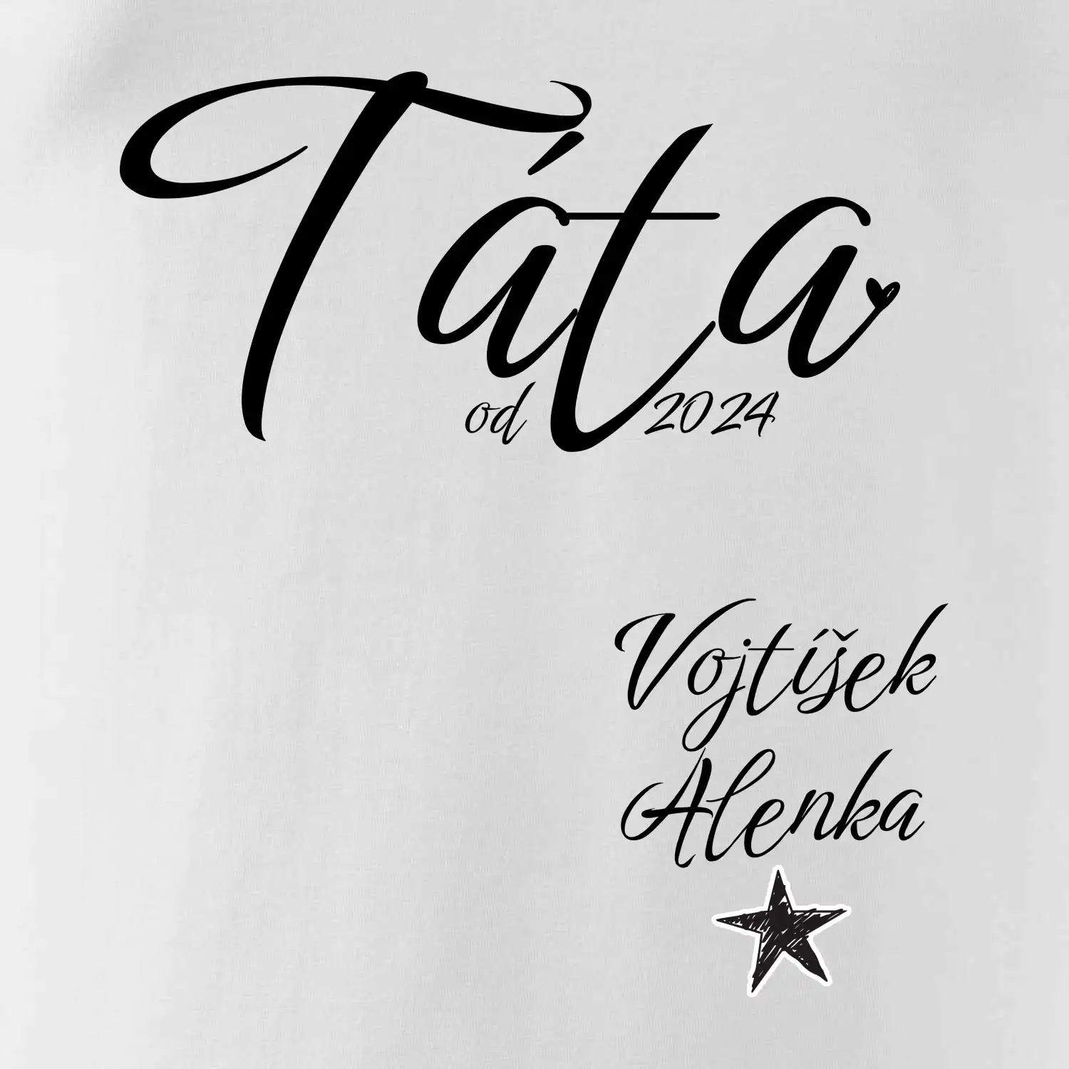 Táta od roku + jména dětí dole vlevo