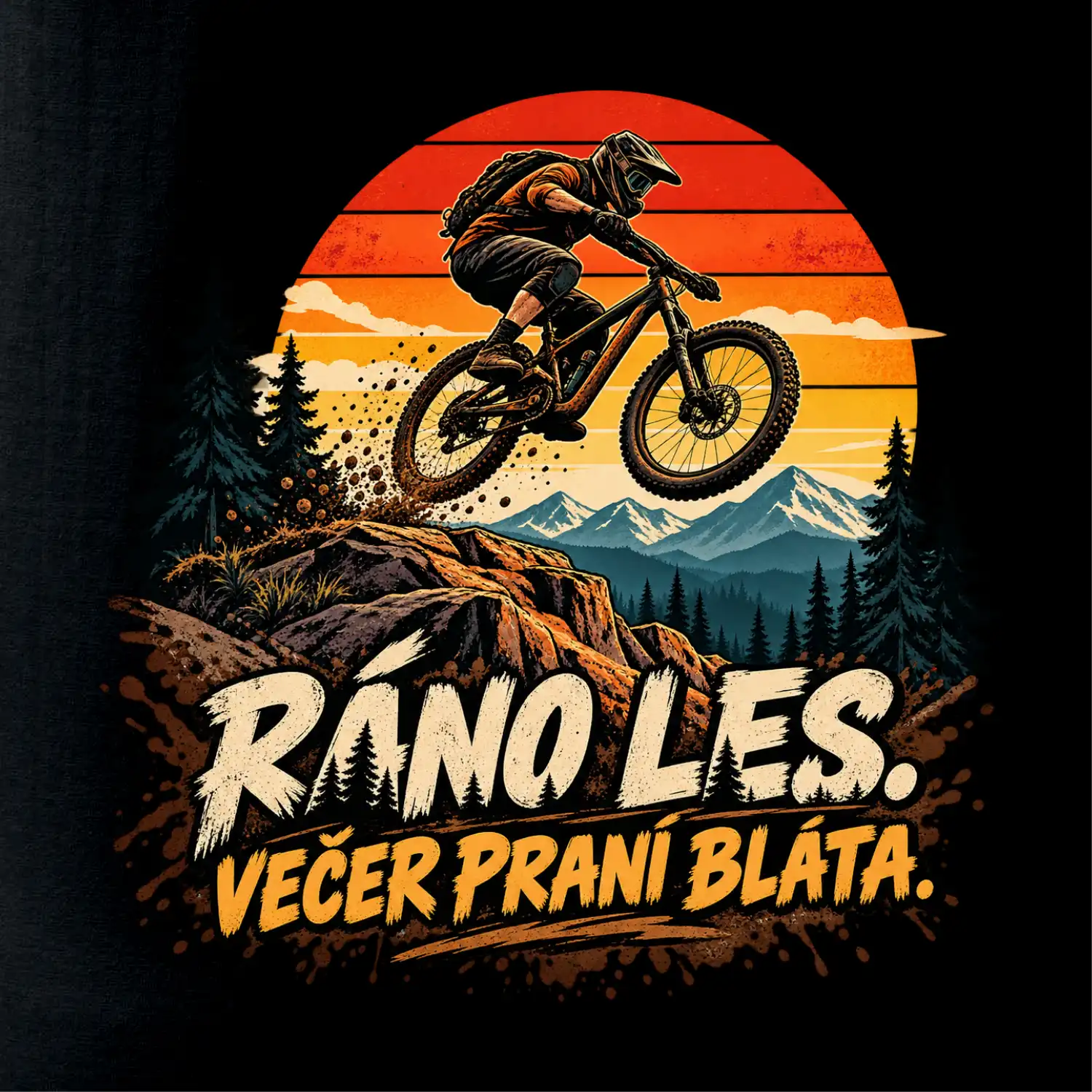 Ráno les večer praní bláta na kole
