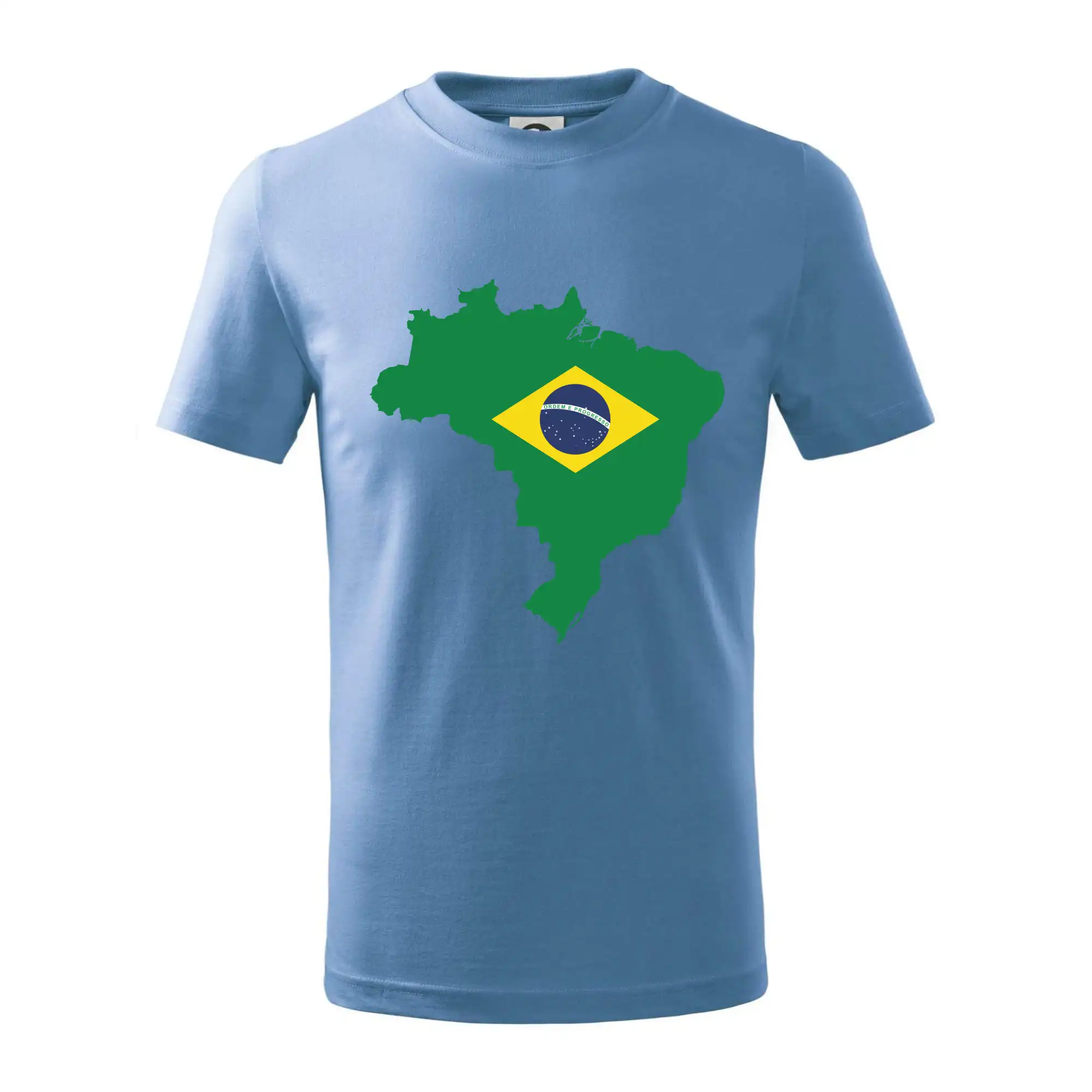 Brazílie vlajka v mapě