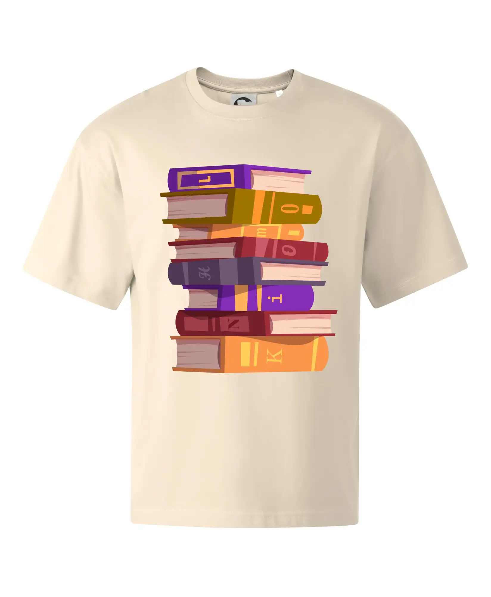 Knihomol stojící knihy