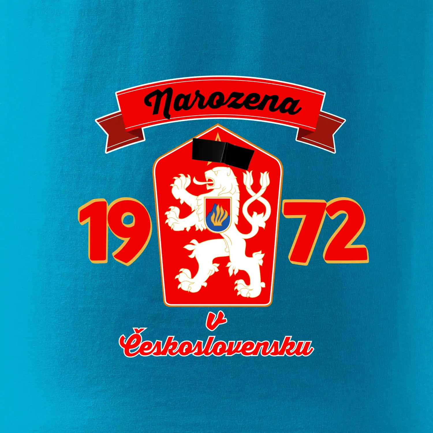 Narozena v Československu - Přelepený znak 1972