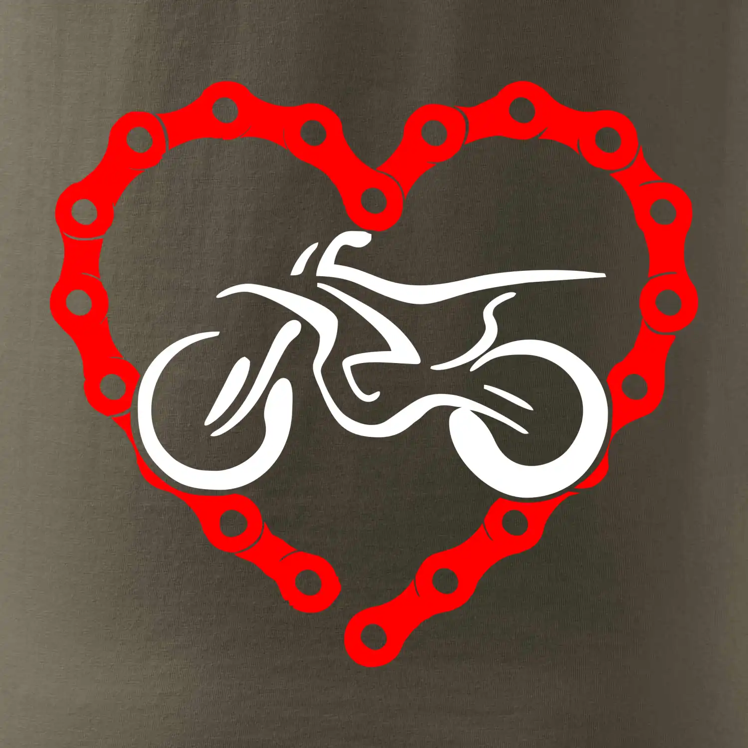 Moto srdce řetěz - enduro