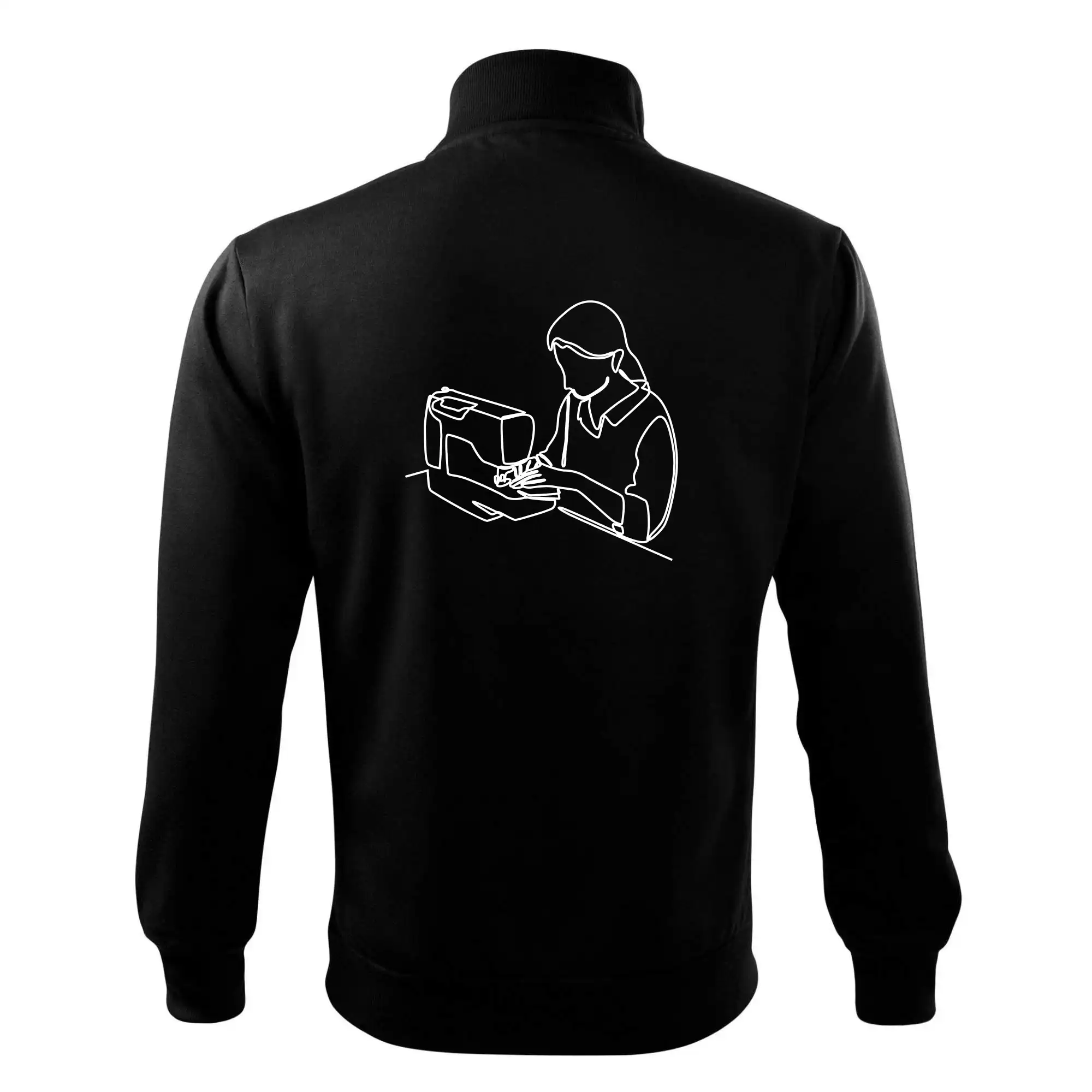 Švadlena a šicí stroj jedním tahem