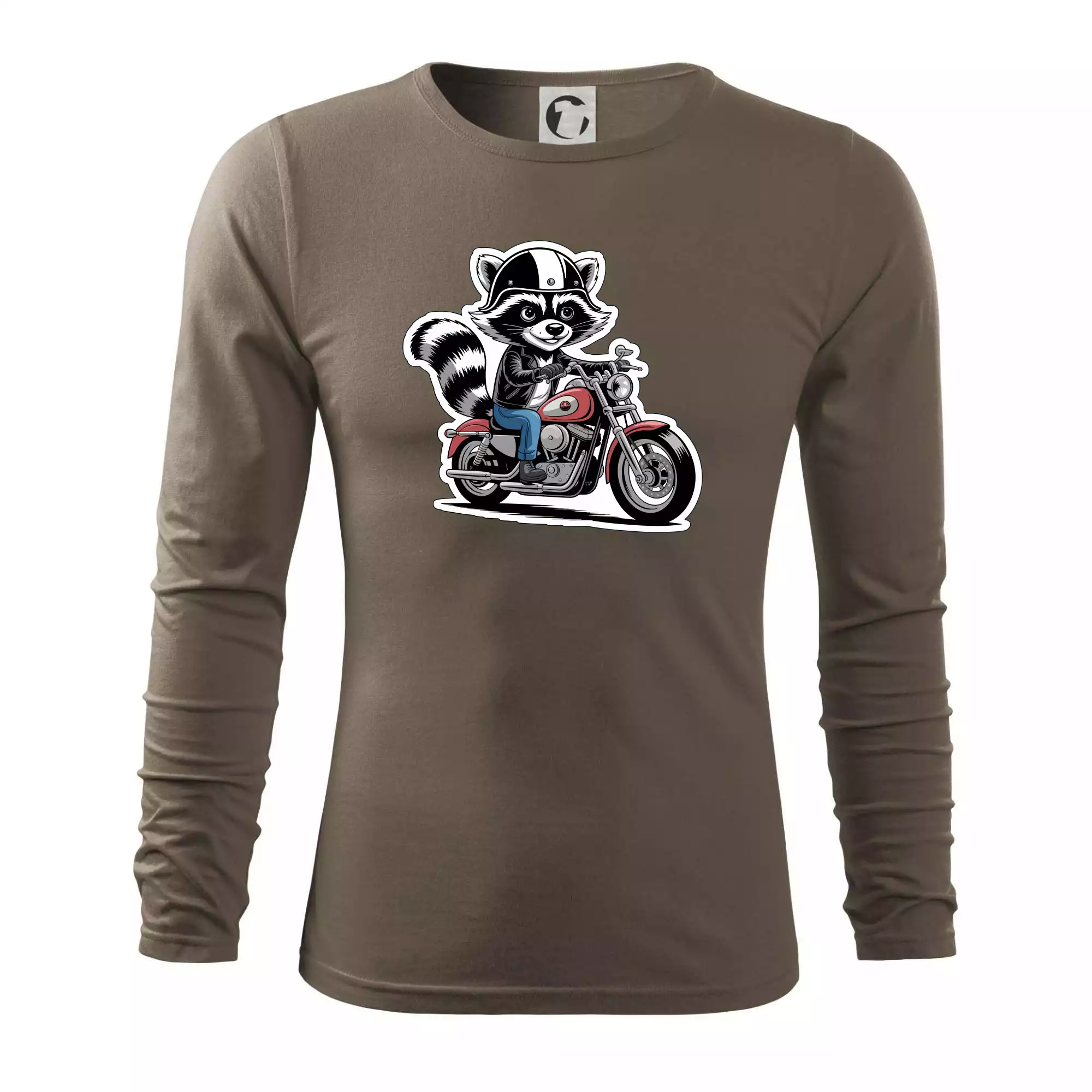 Mýval na motorce kreslený