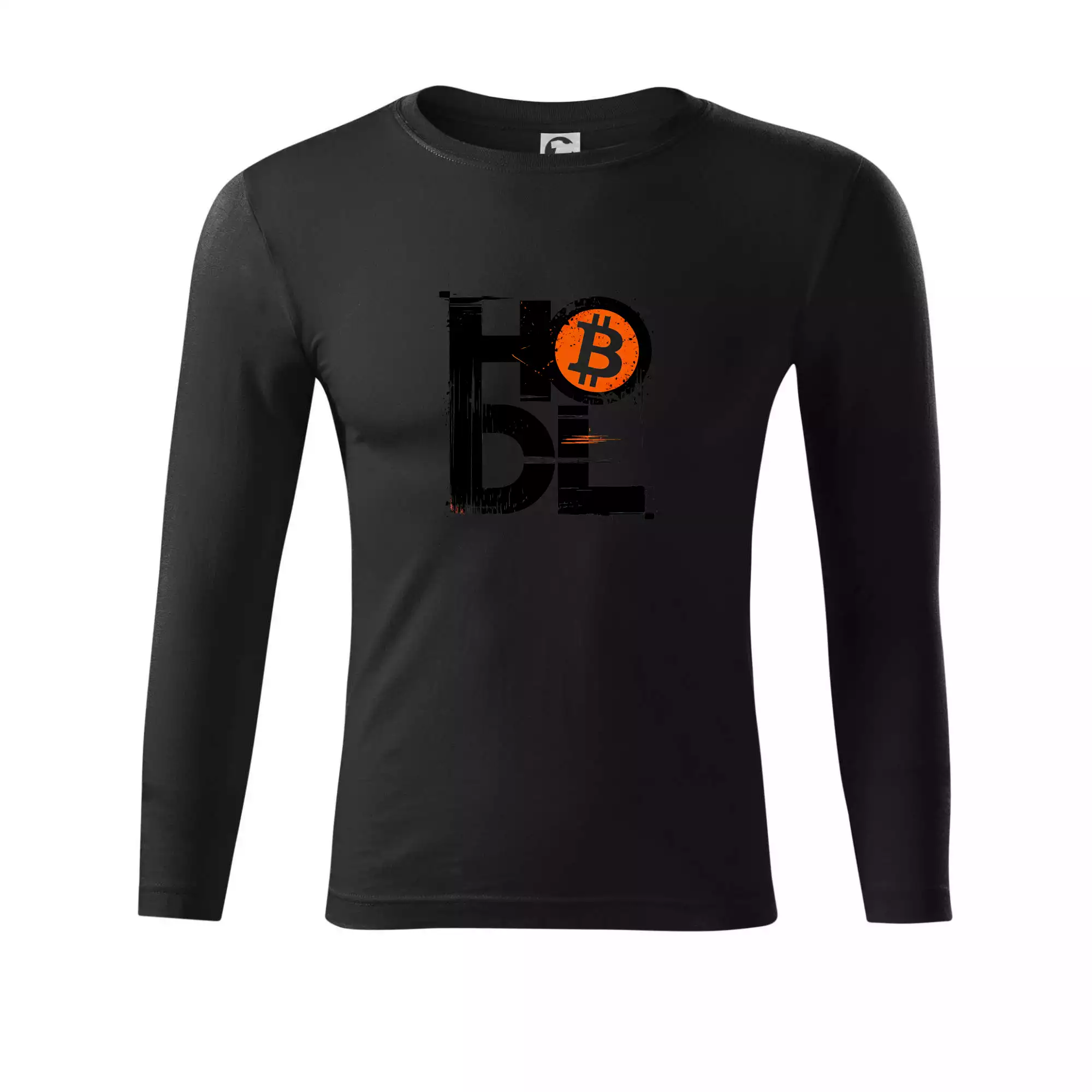 Hodl velký nápis a logo BTC
