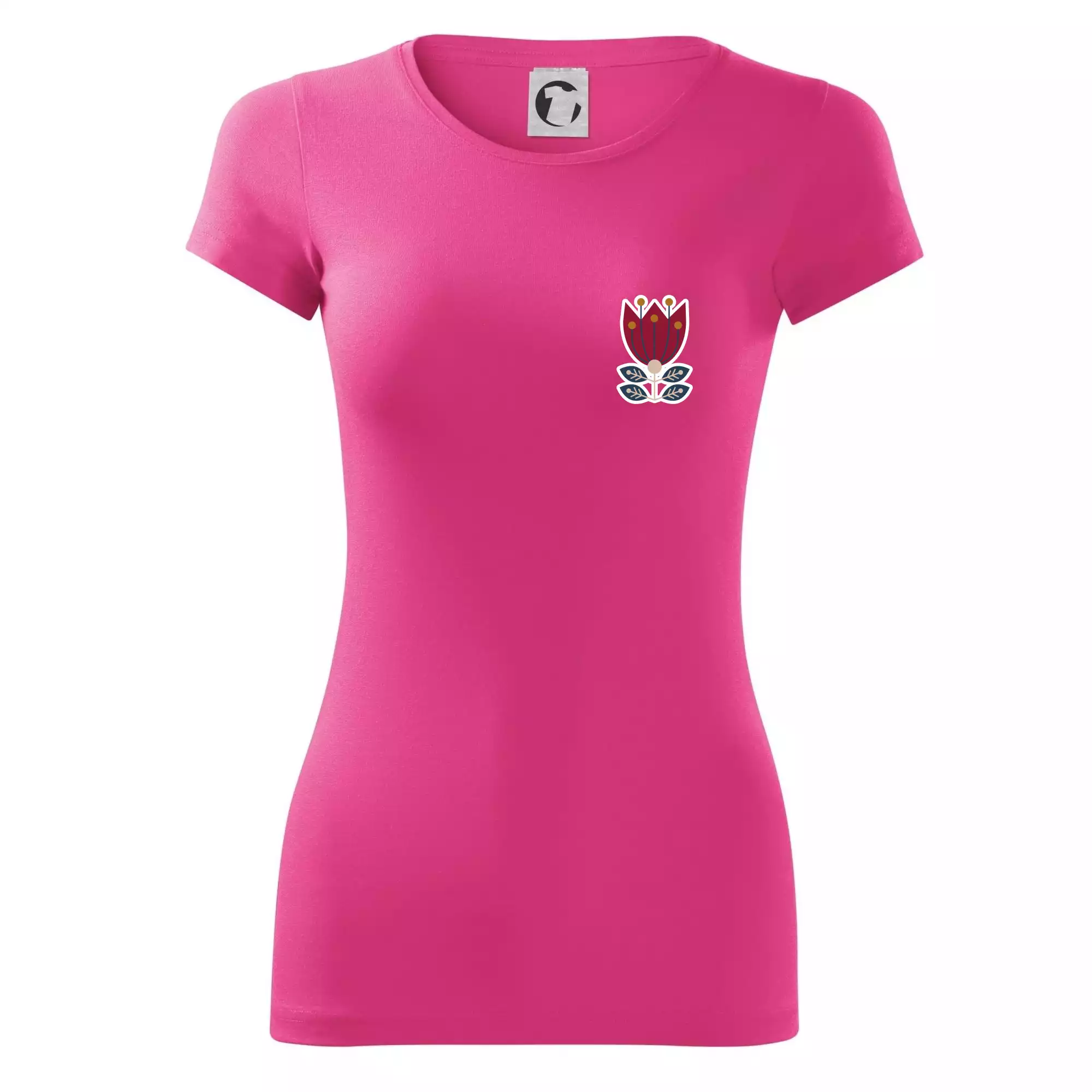 Folklor na prsu květina čtyřlistá