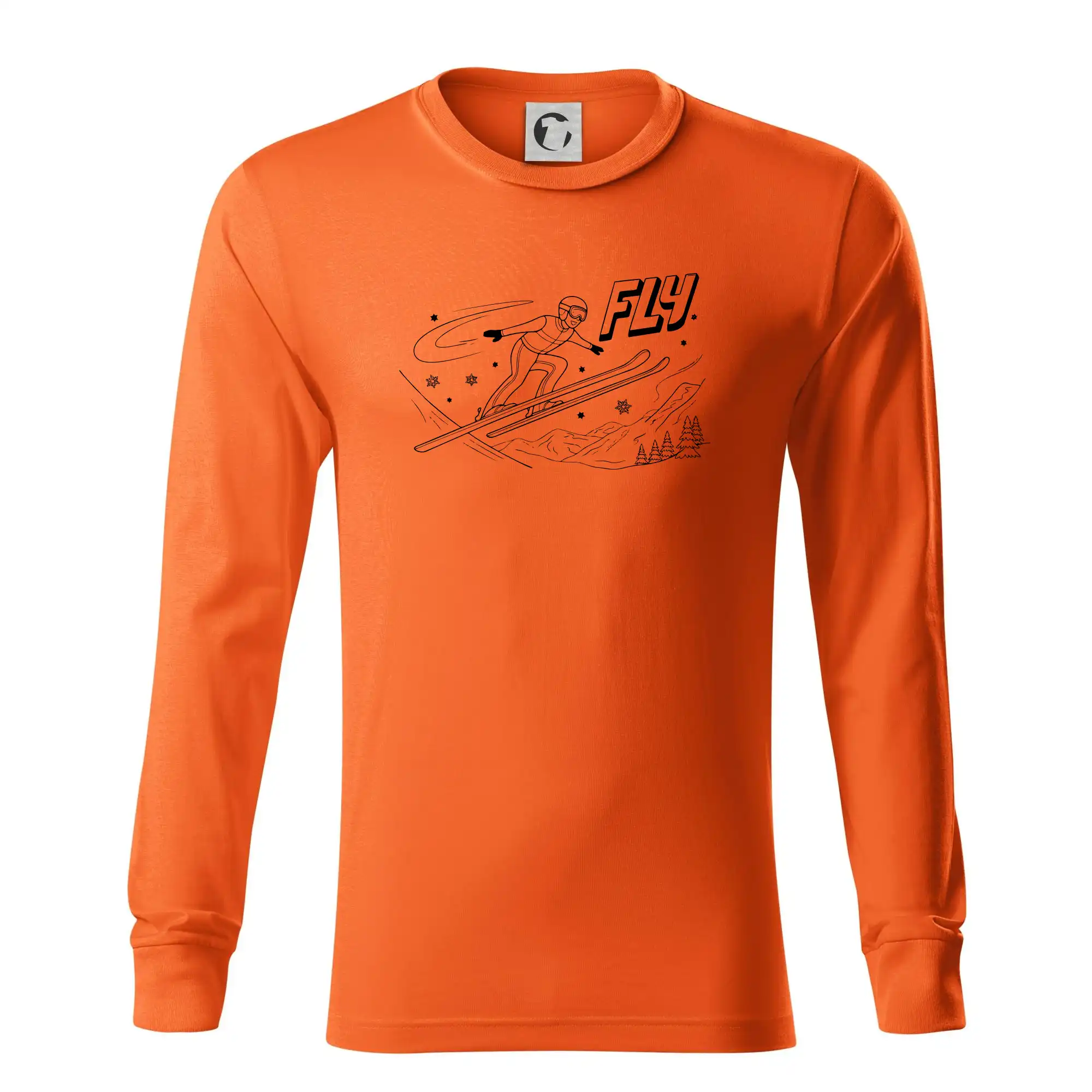 Skokan na lyžích černý obrázek FLY