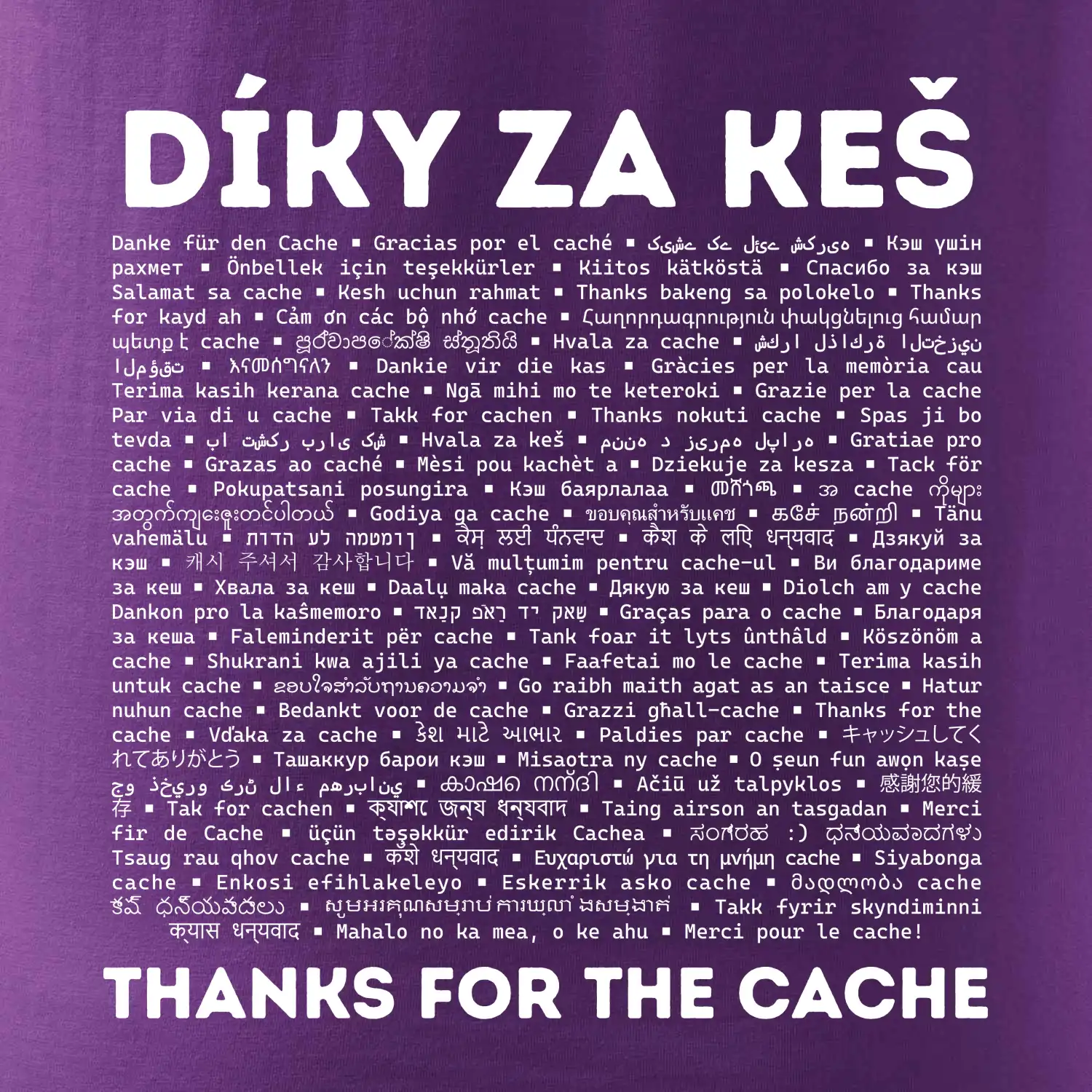 Díky za keš (v různých jazycích)