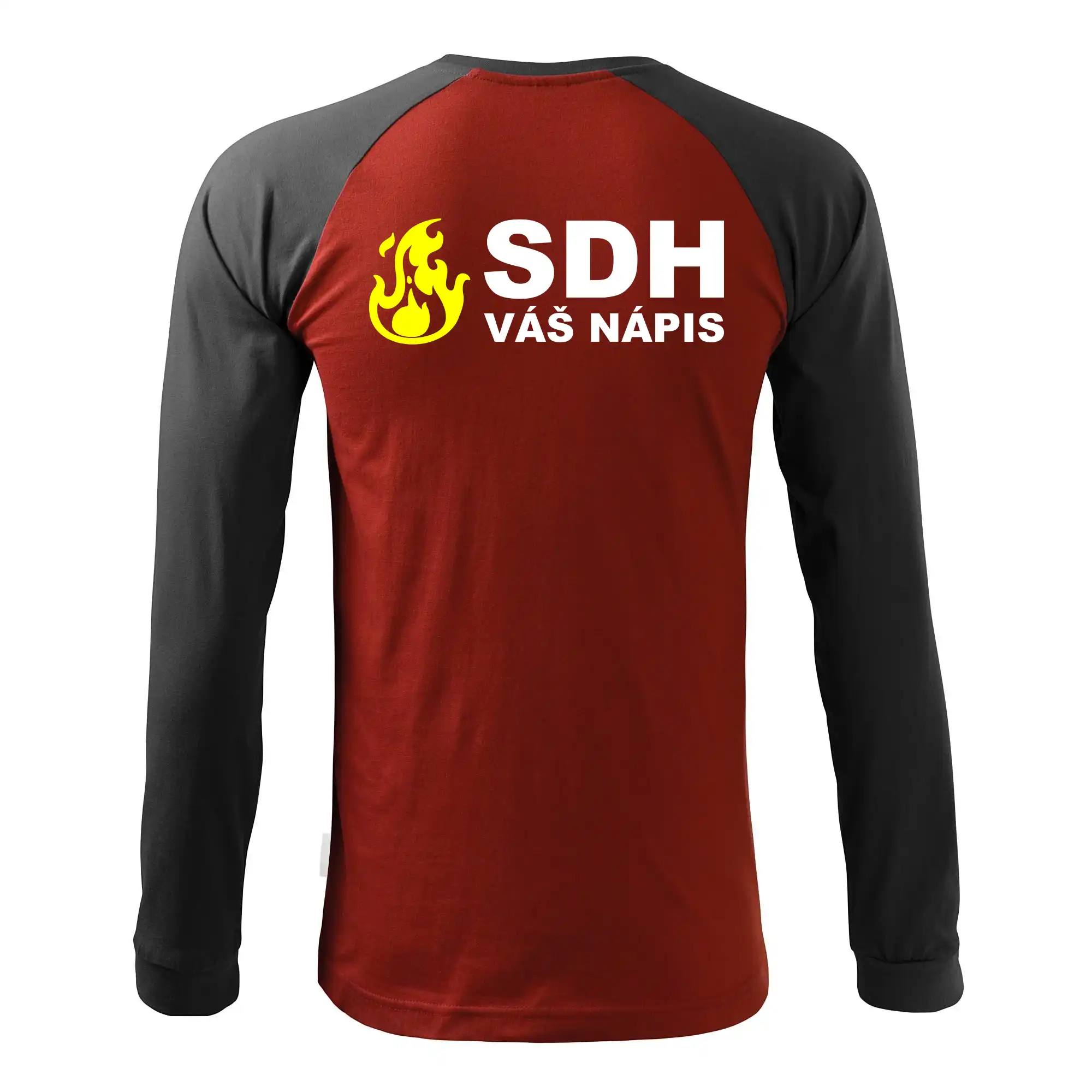 SDH nápis (oheň, název sboru - vlastní nápis)