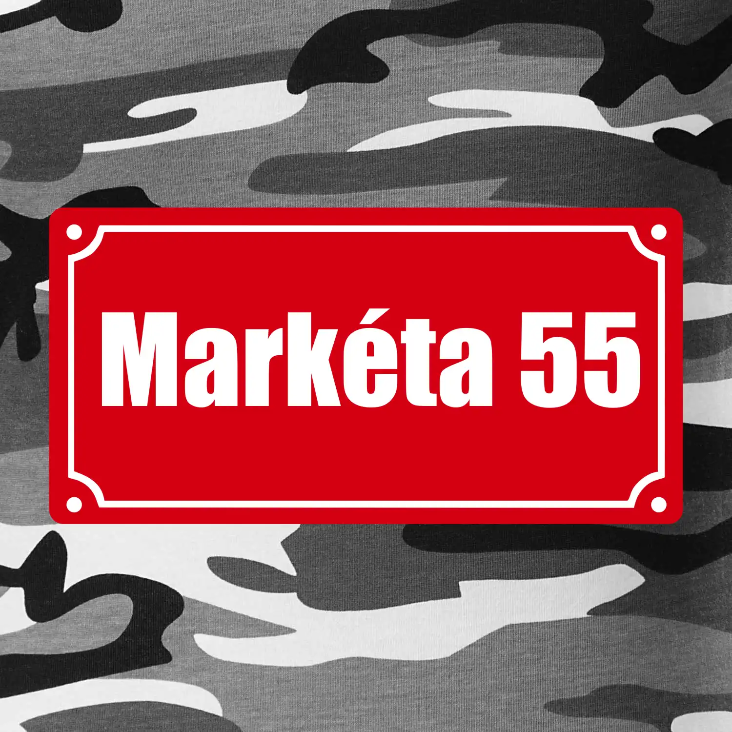 Jméno a věk - uliční cedule - červená