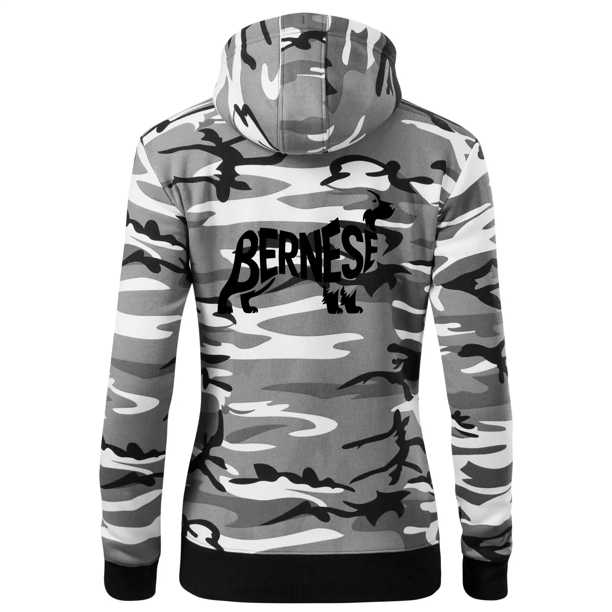 Bernese Mountain Dog nápis v těle