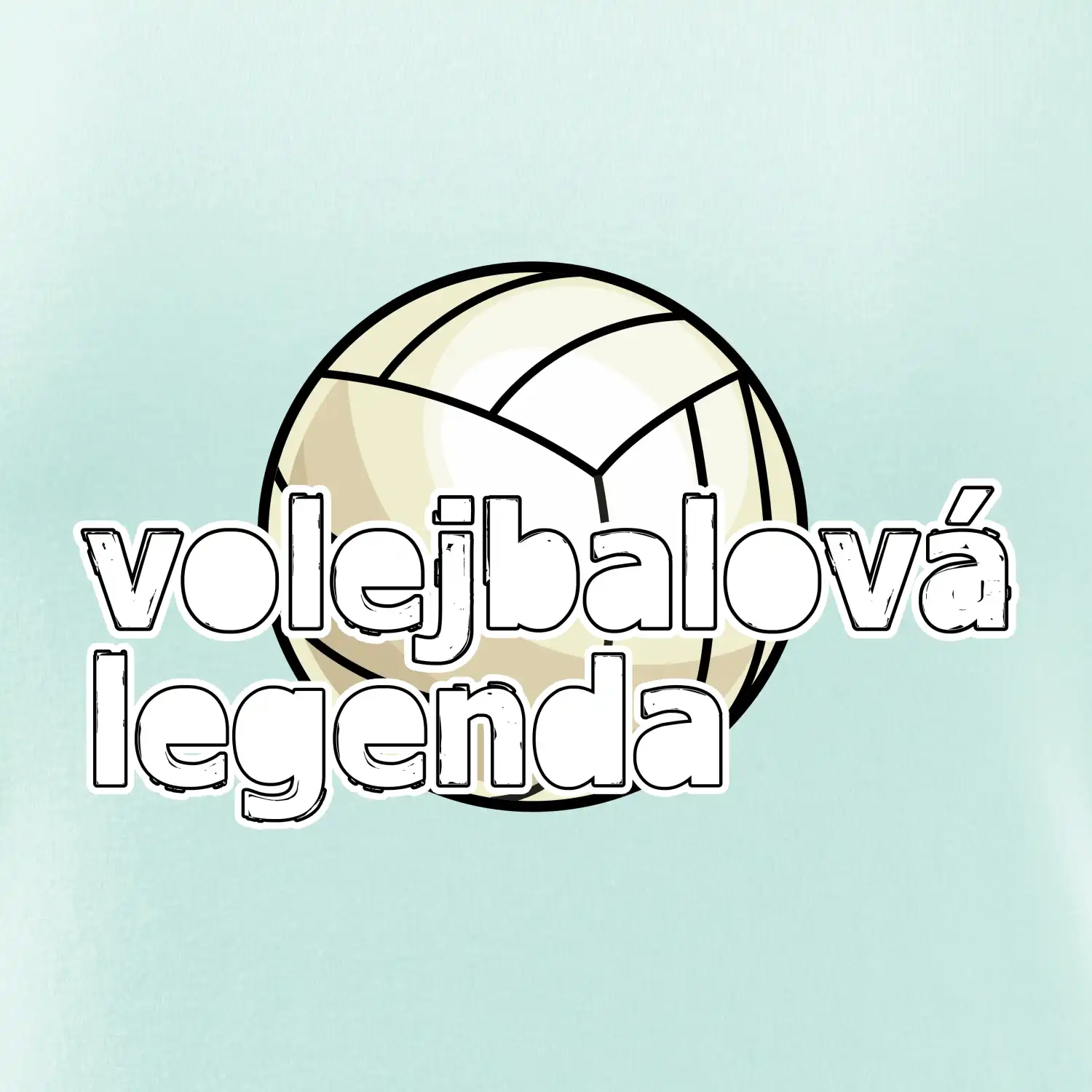 Volejbalová legenda - bílé písmo