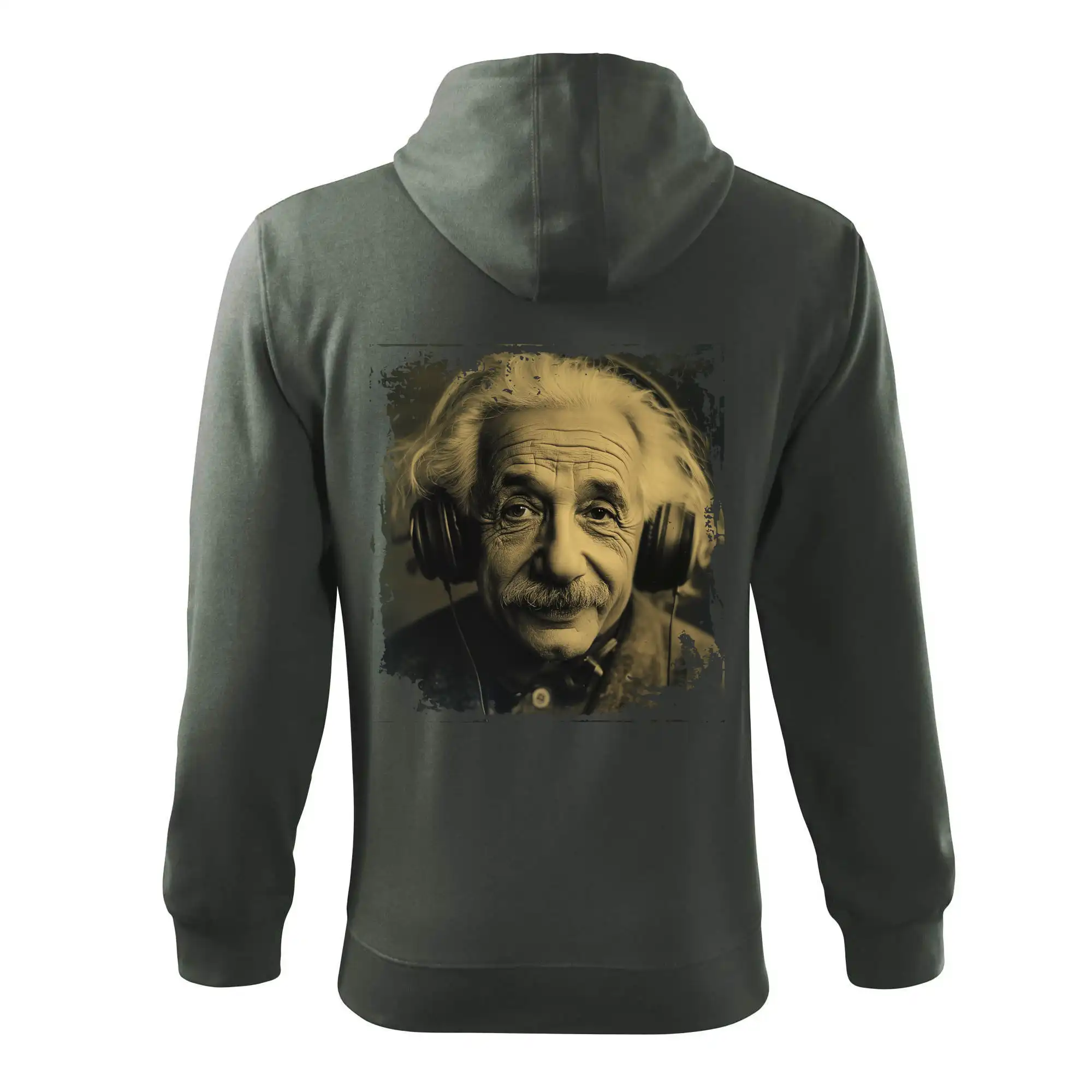 Albert se sluchátky