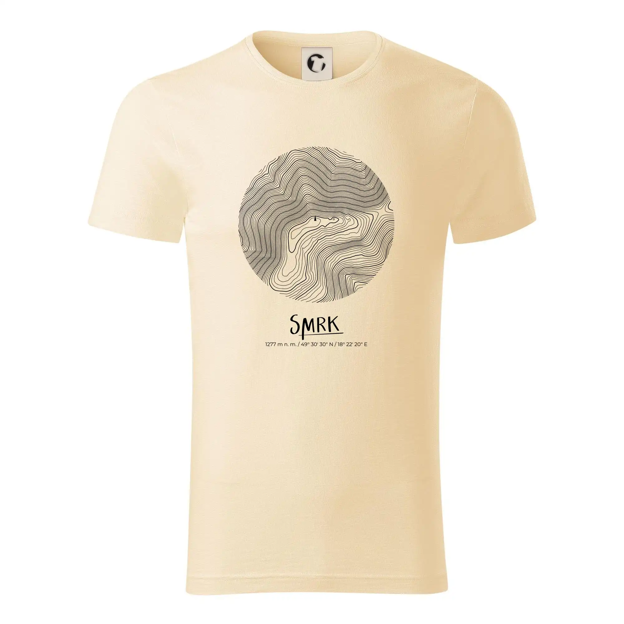Smrk - vrstevnice v kruhu