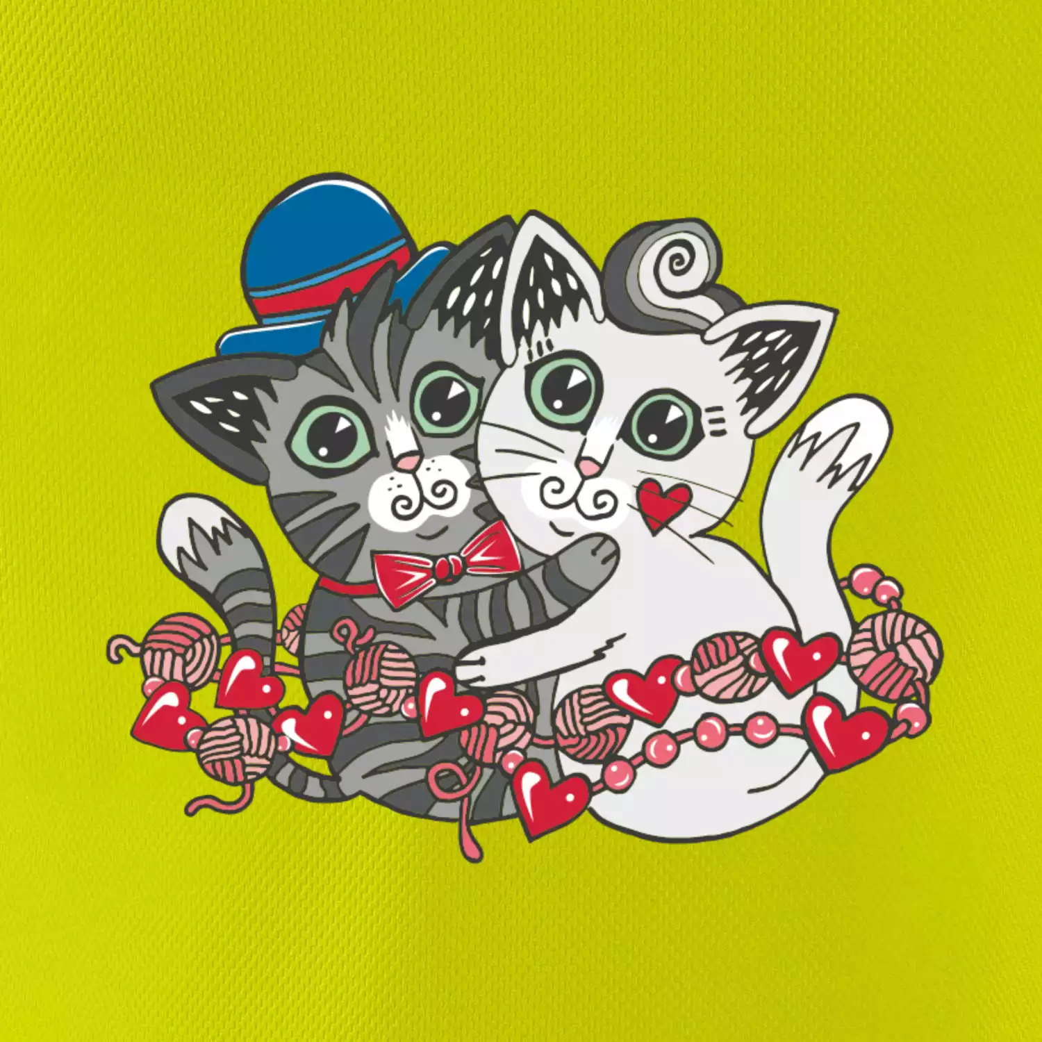 Kočky v objetí (Pecka design)