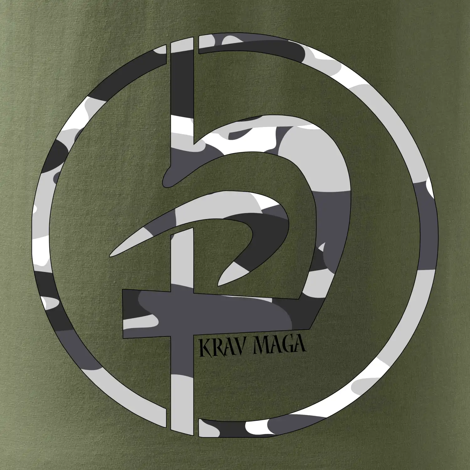 Krav maga  maskáčový nápis