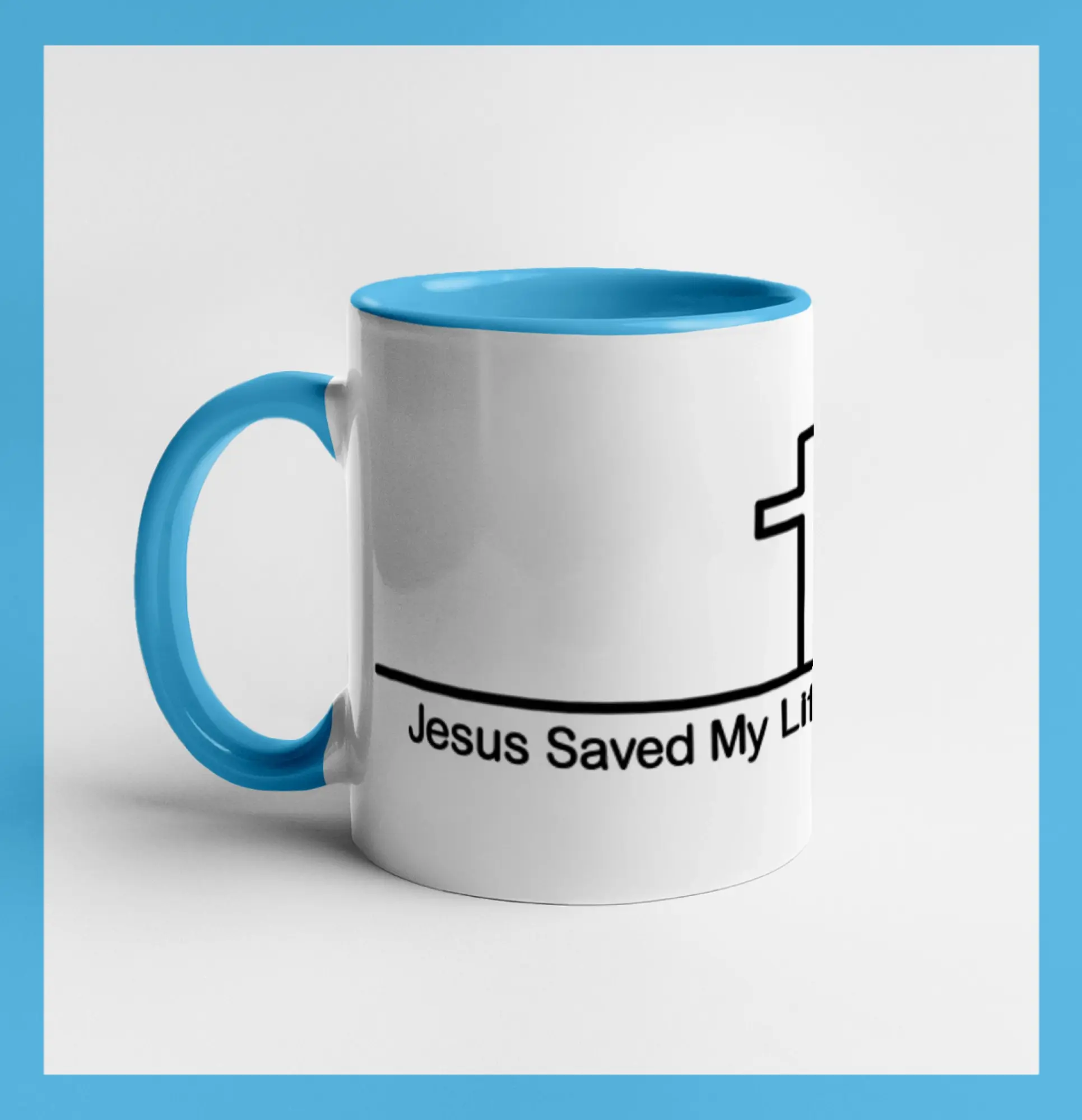 Jesus Saved My Life kříž ekg