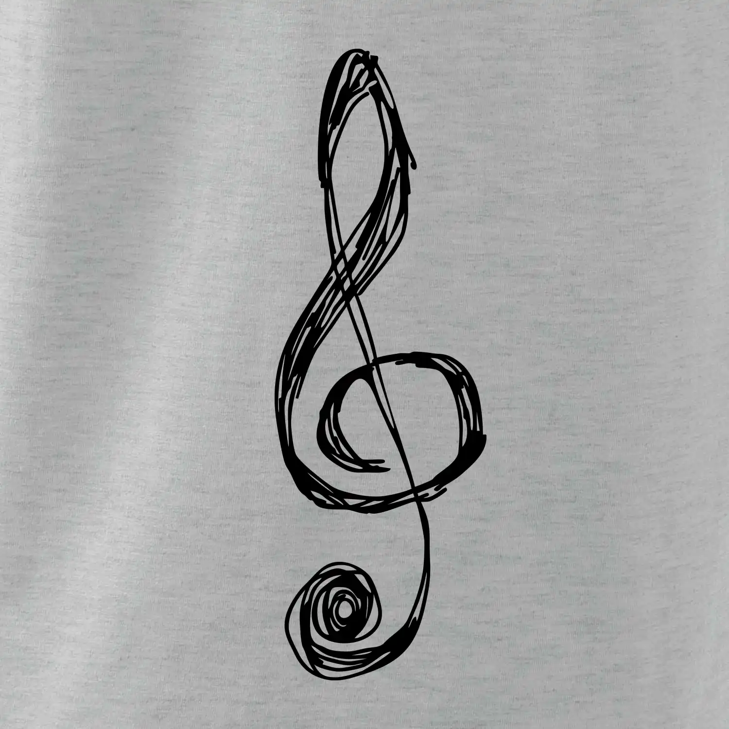 Houslový klíč kreslený