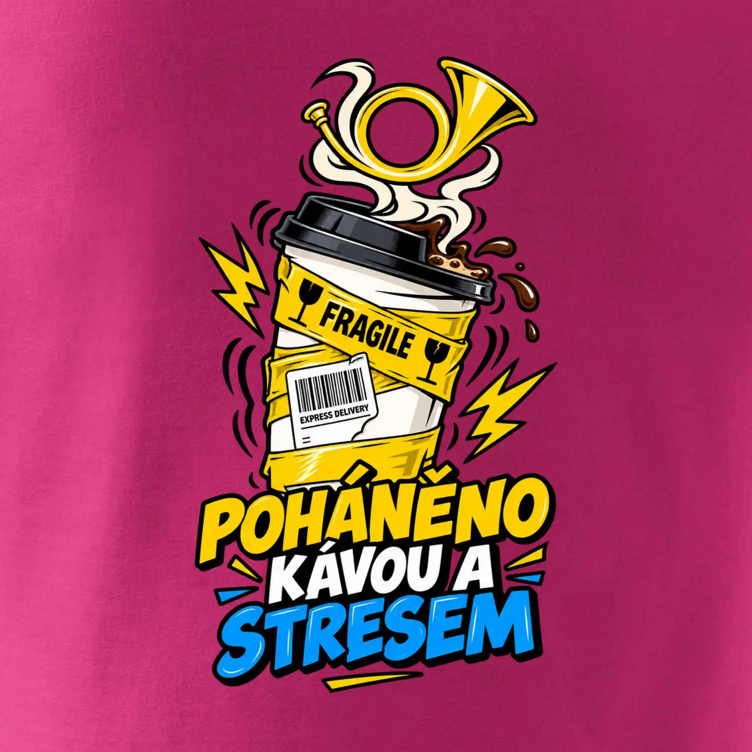 Poháněno kávou a stresem