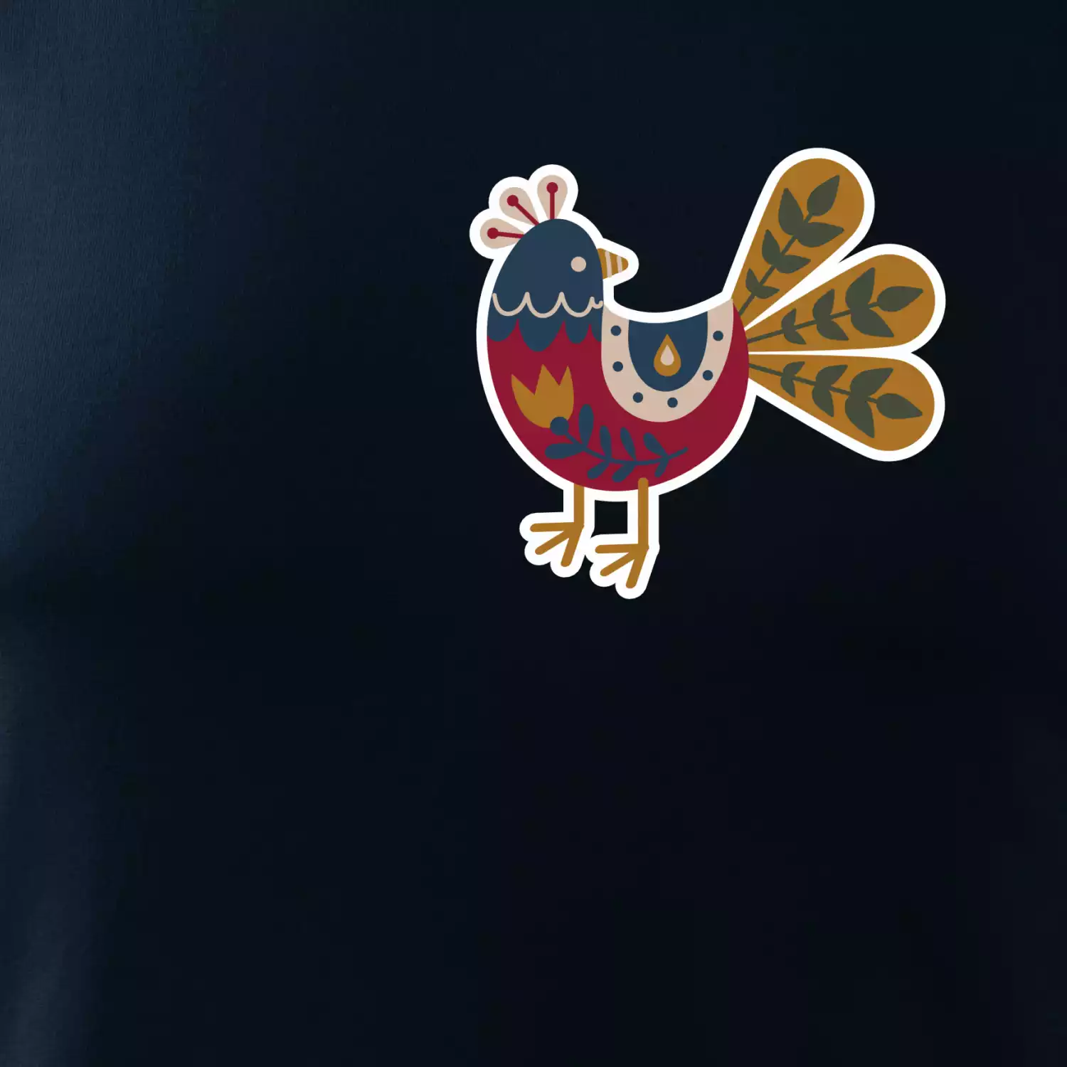 Folklor na prsu slepice