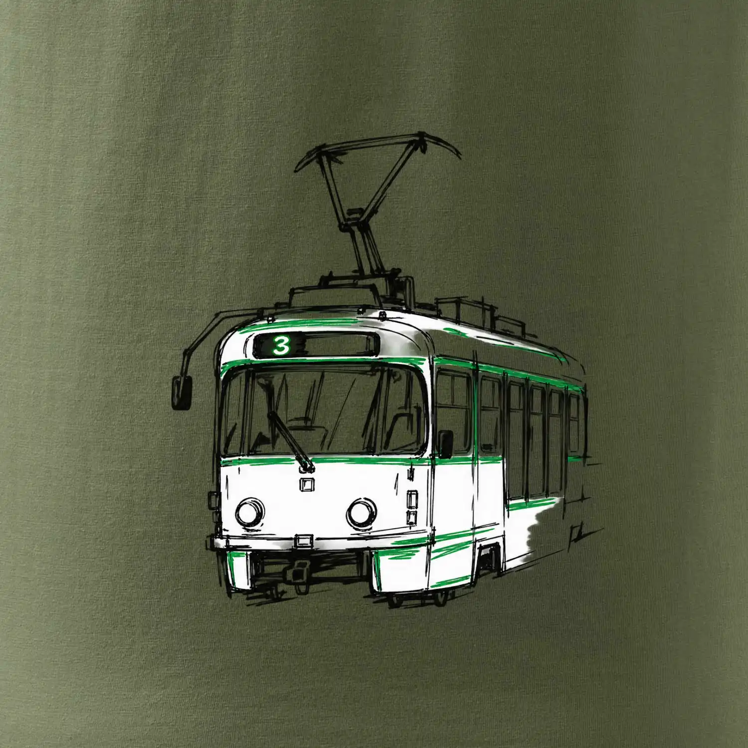 T3R SLF minimalistická kresba jedním tahem