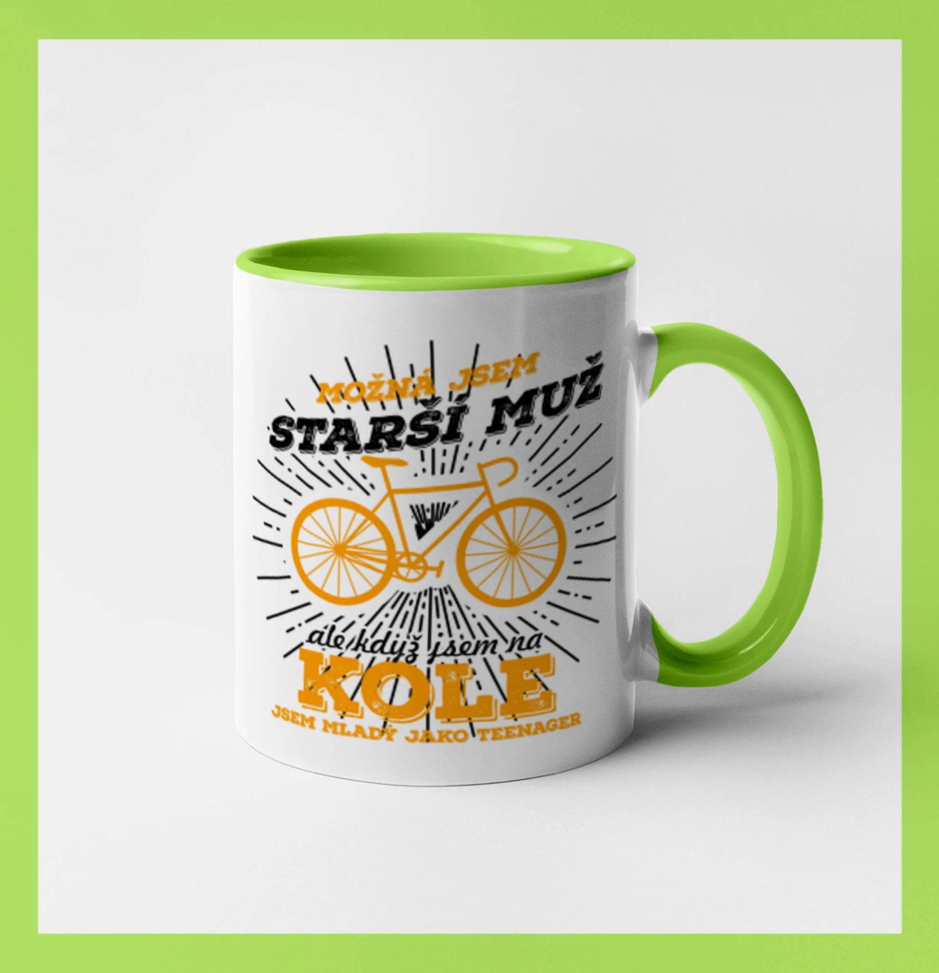 Starší muž - cyklista silniční kolo