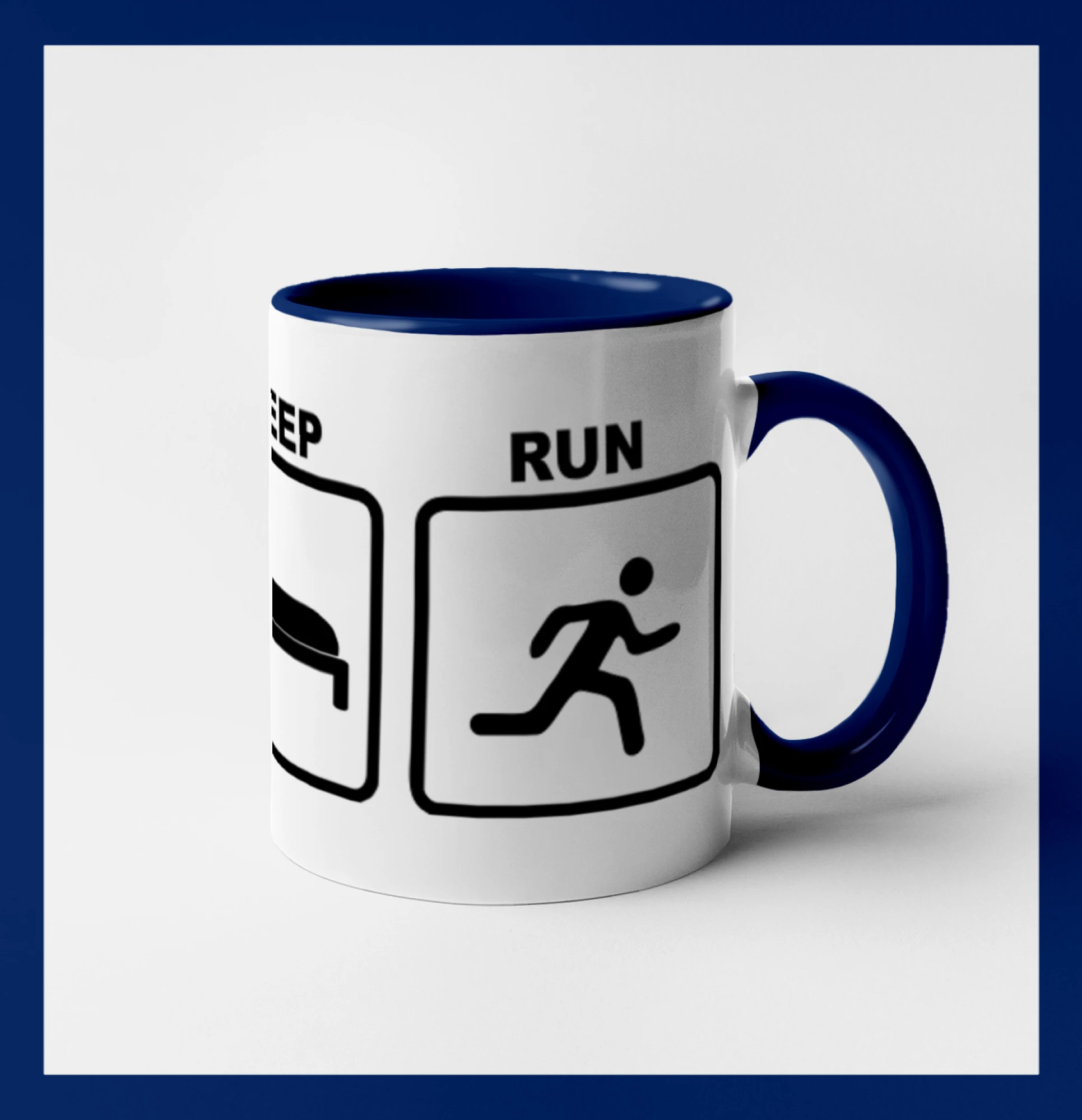 Eat sleep run čtverce
