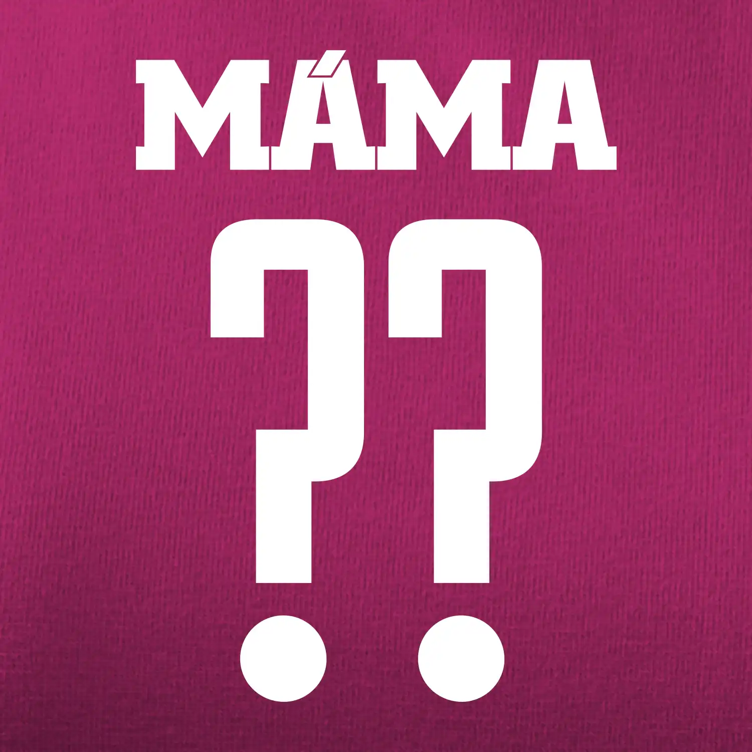 Máma - dres se jménem a číslem