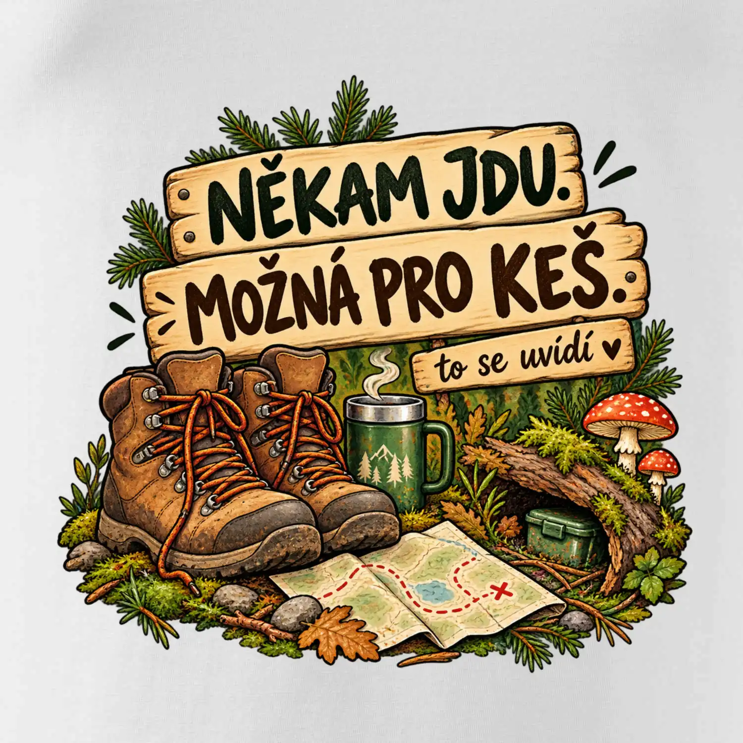 Někam jdu možná pro keš turistické boty