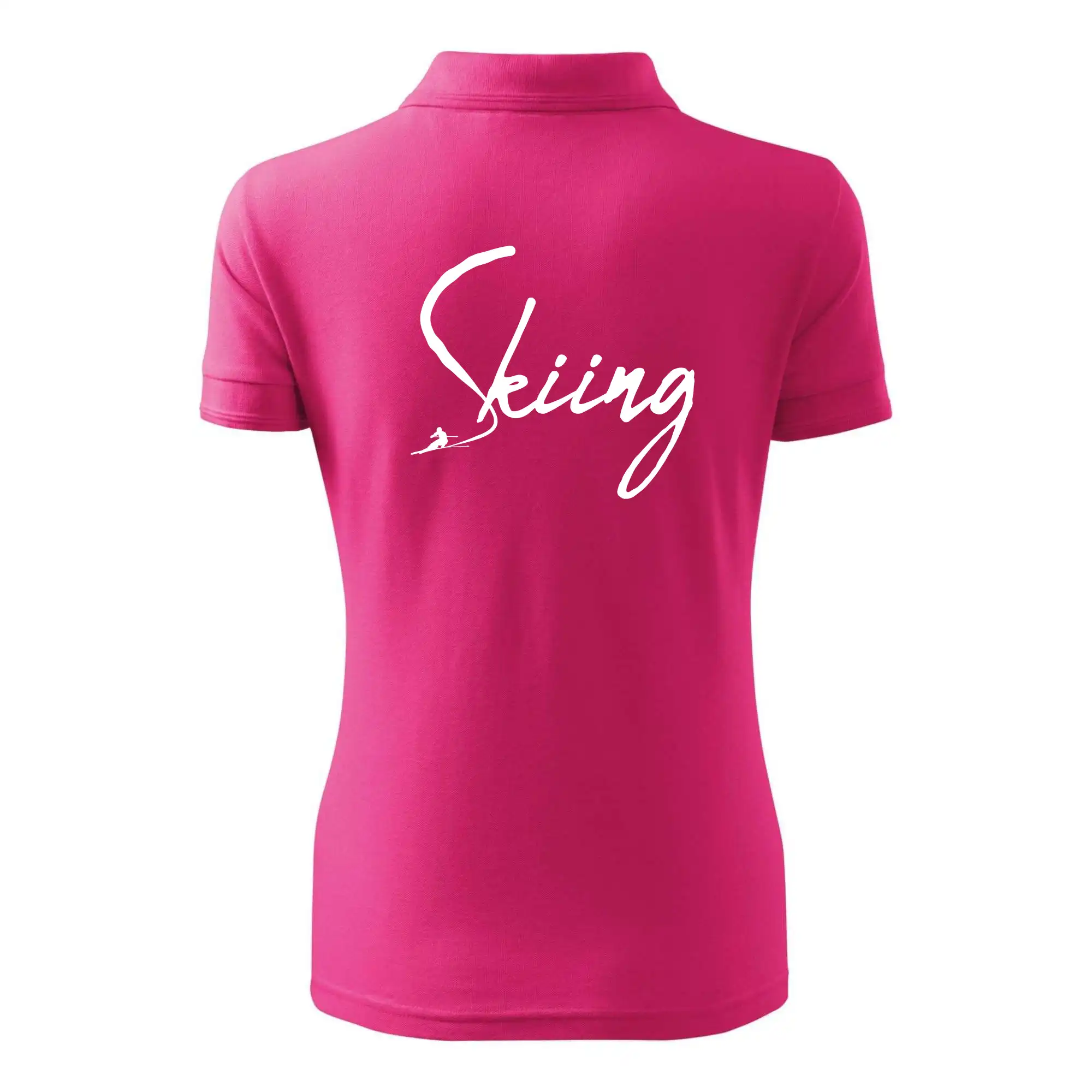 Skiing nápis lyžař