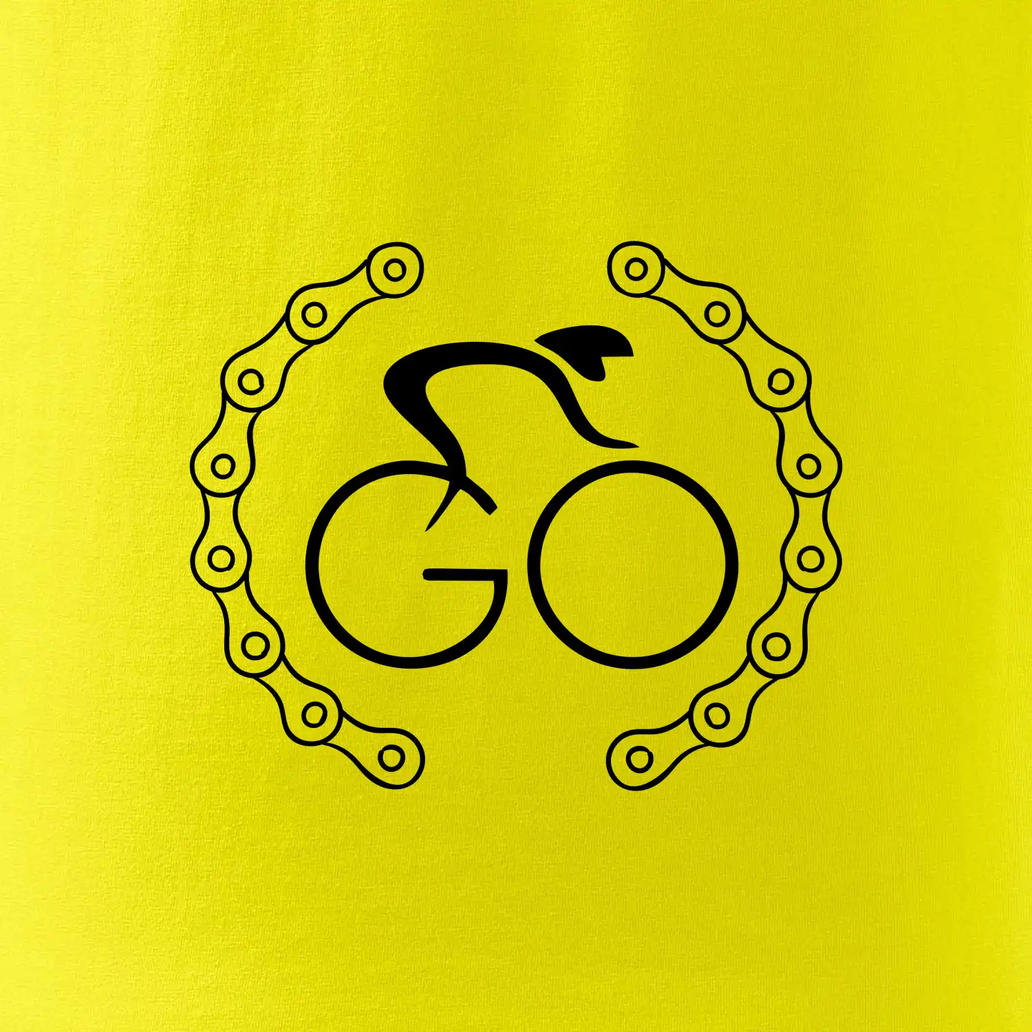 Logo cyklisty a řetěz