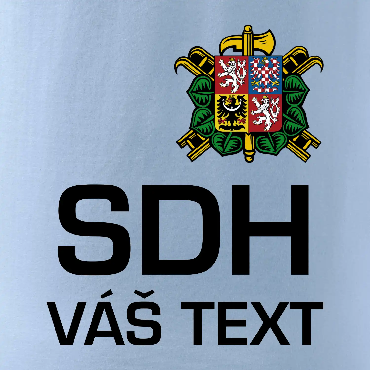 Sbor dobrovolných hasičů - znak bez nápisu + Nápis na zádech