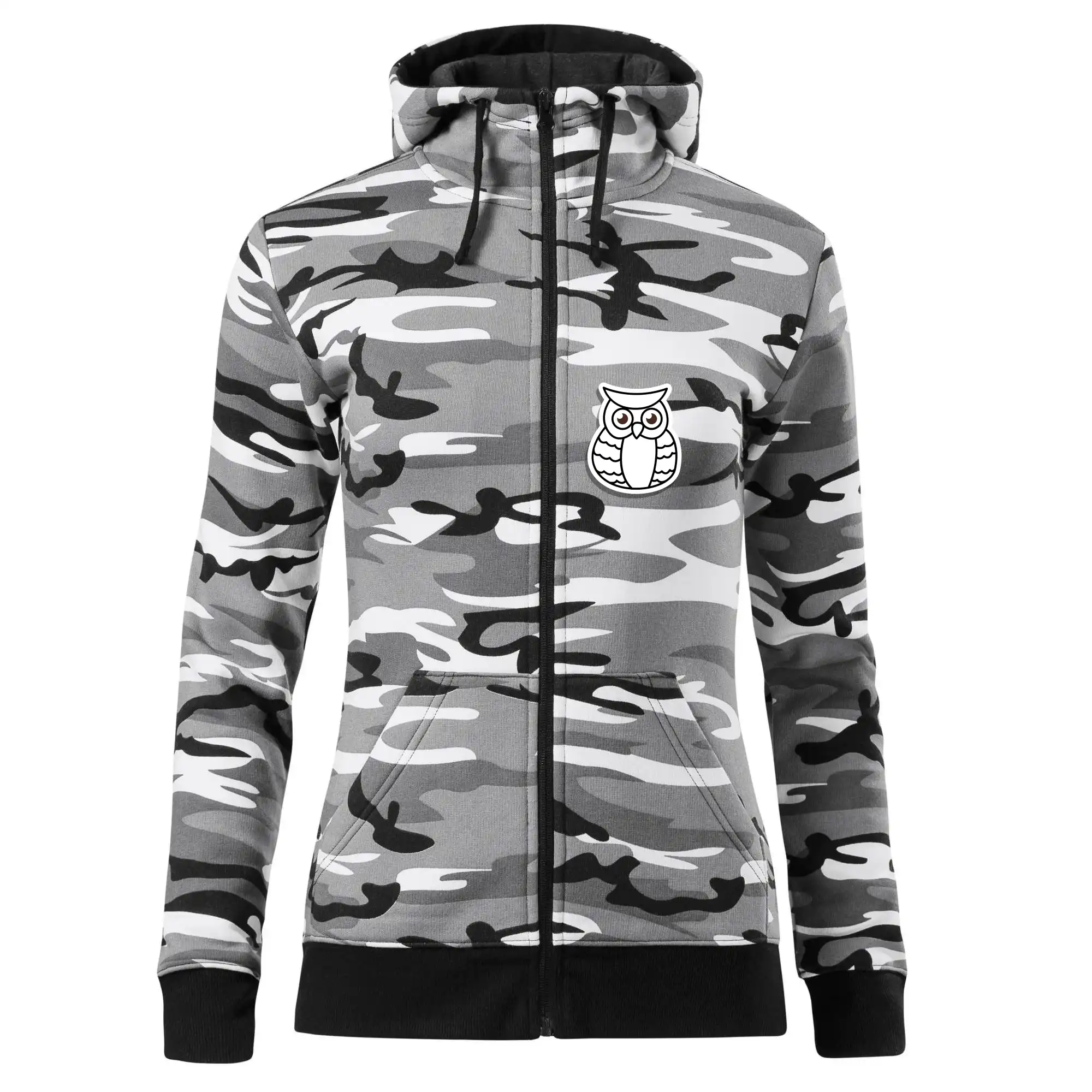 Sova kreslená na prsu