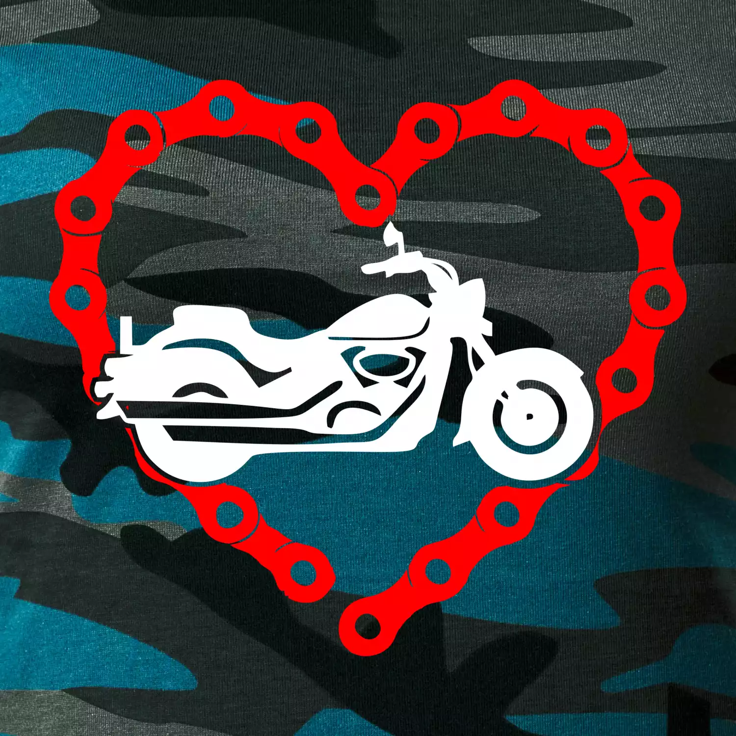 Moto srdce řetěz - chopper