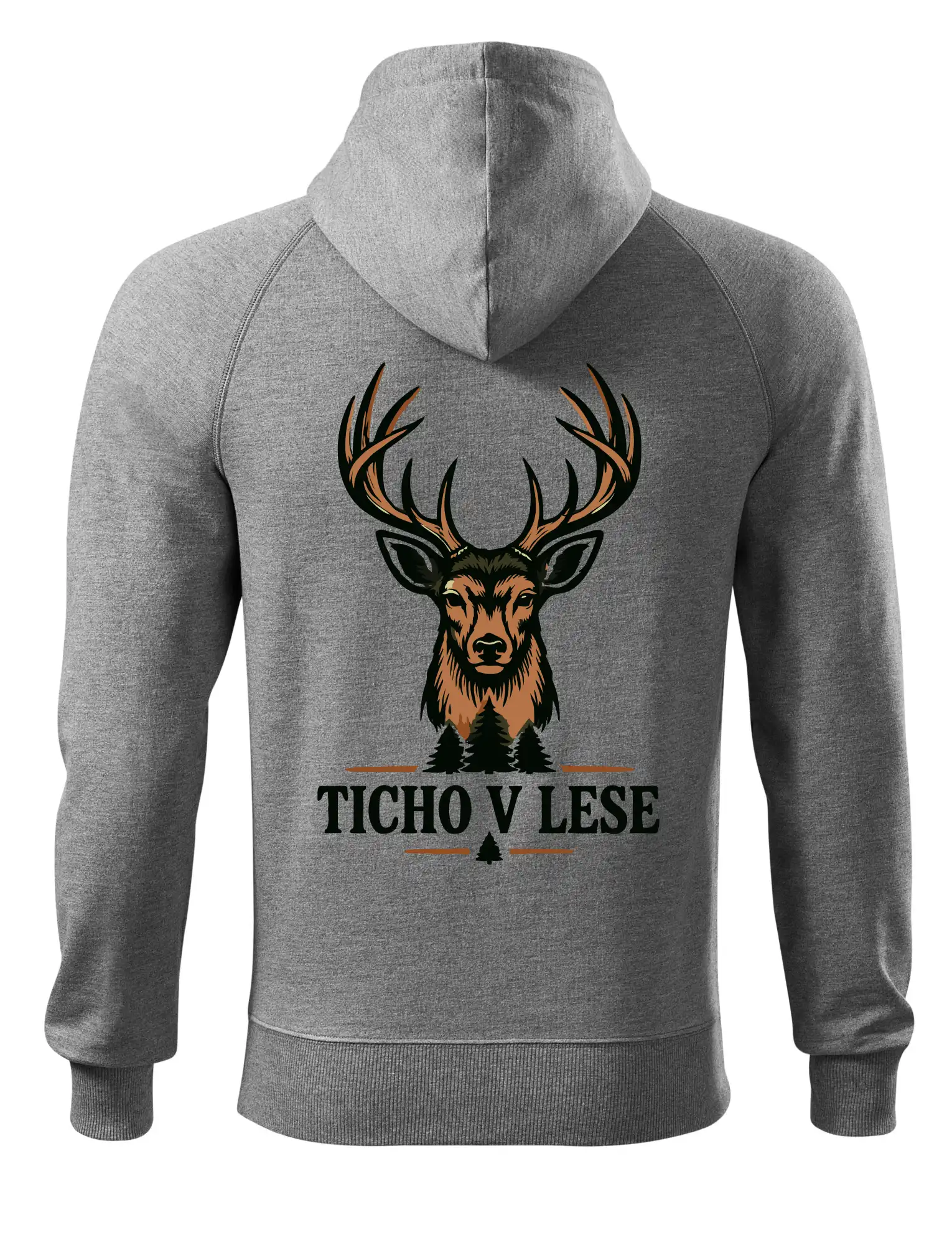 Ticho v lese jelení minimalistický motiv